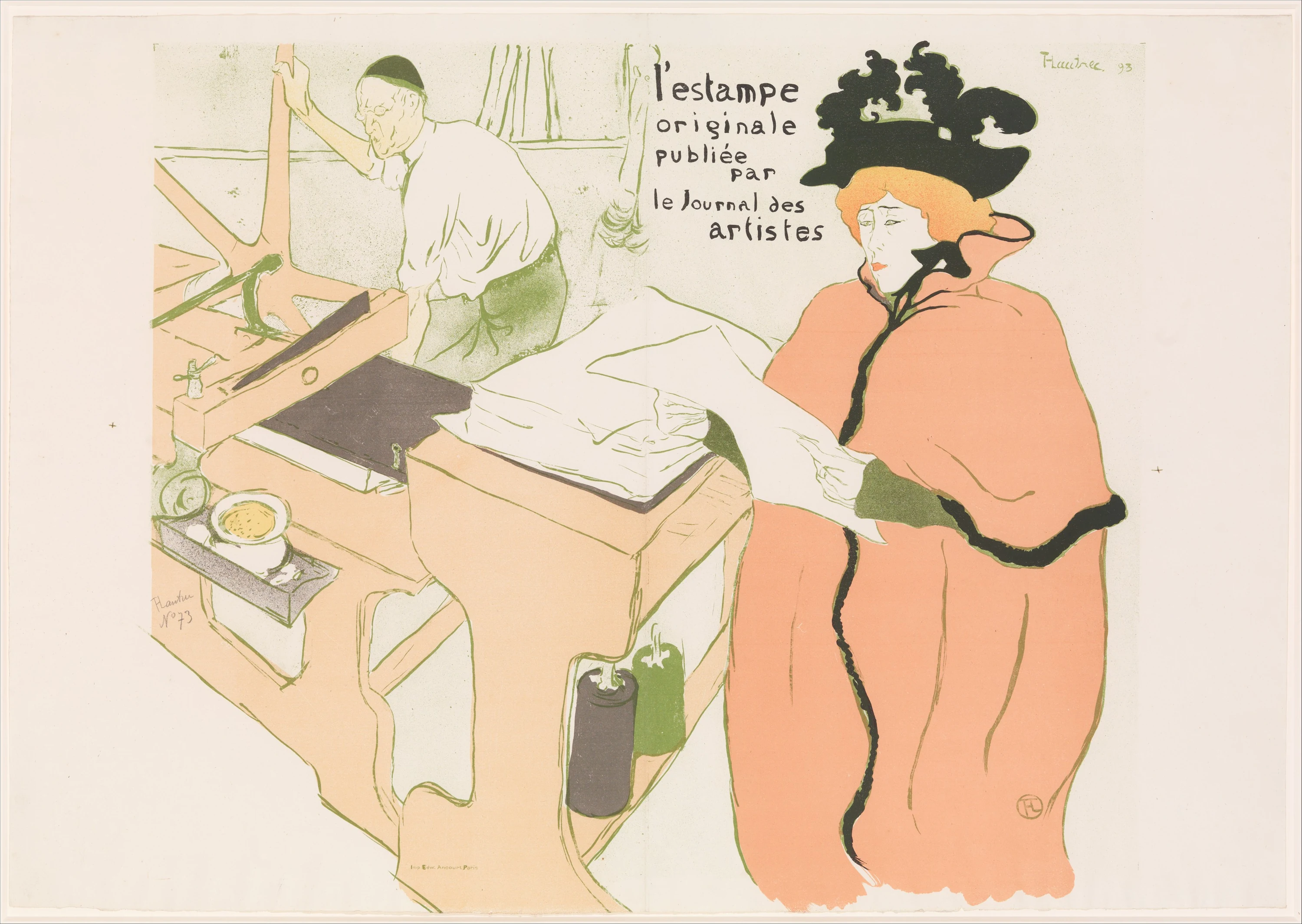 Cover for "L'Estampe originale, Album I, publiée par les Journal des Artistes", Henri de Toulouse-Lautrec