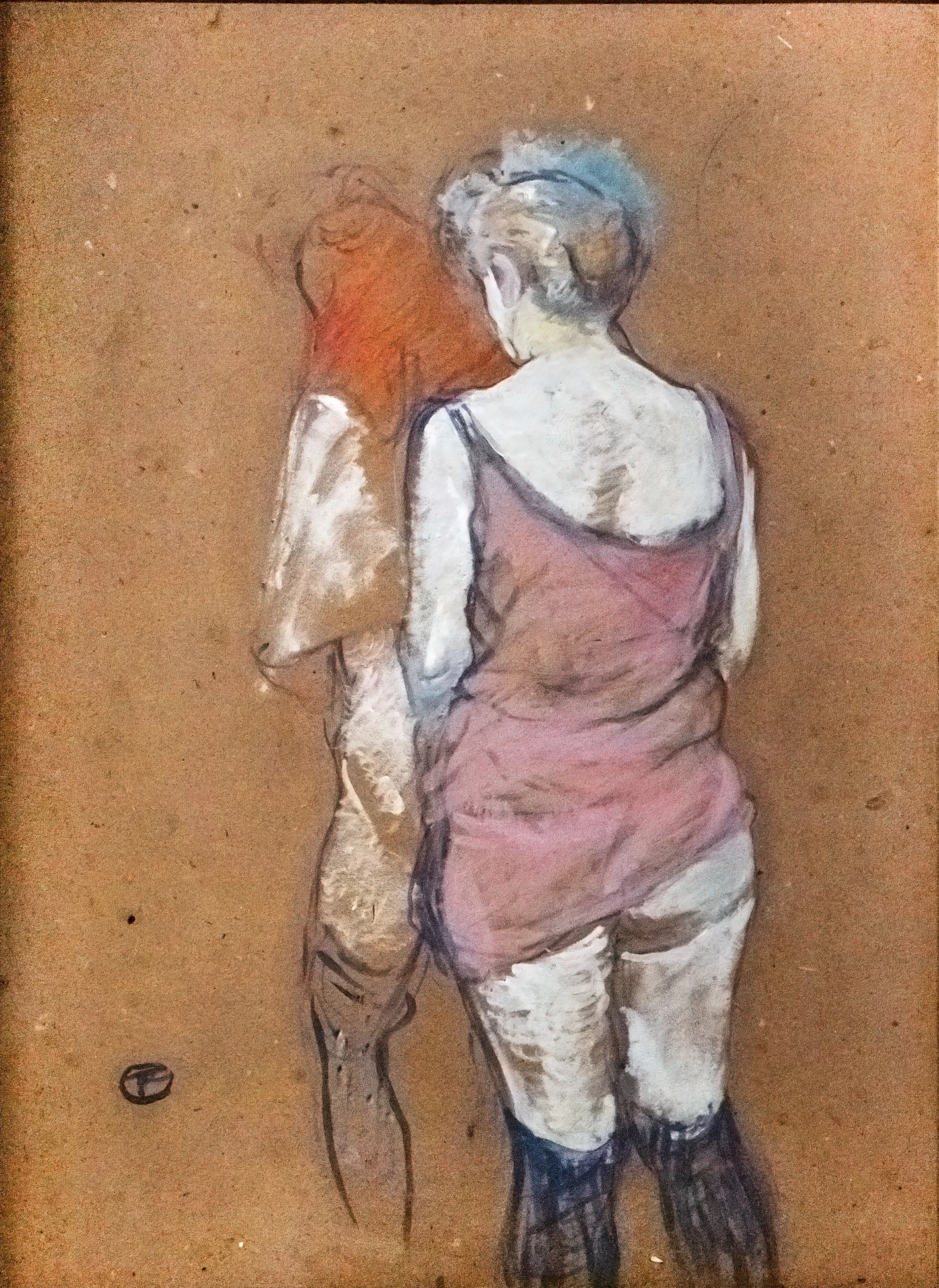 Deux femmes demi-nues de dos. Maison de la rue des Moulins, Henri de Toulouse-Lautrec