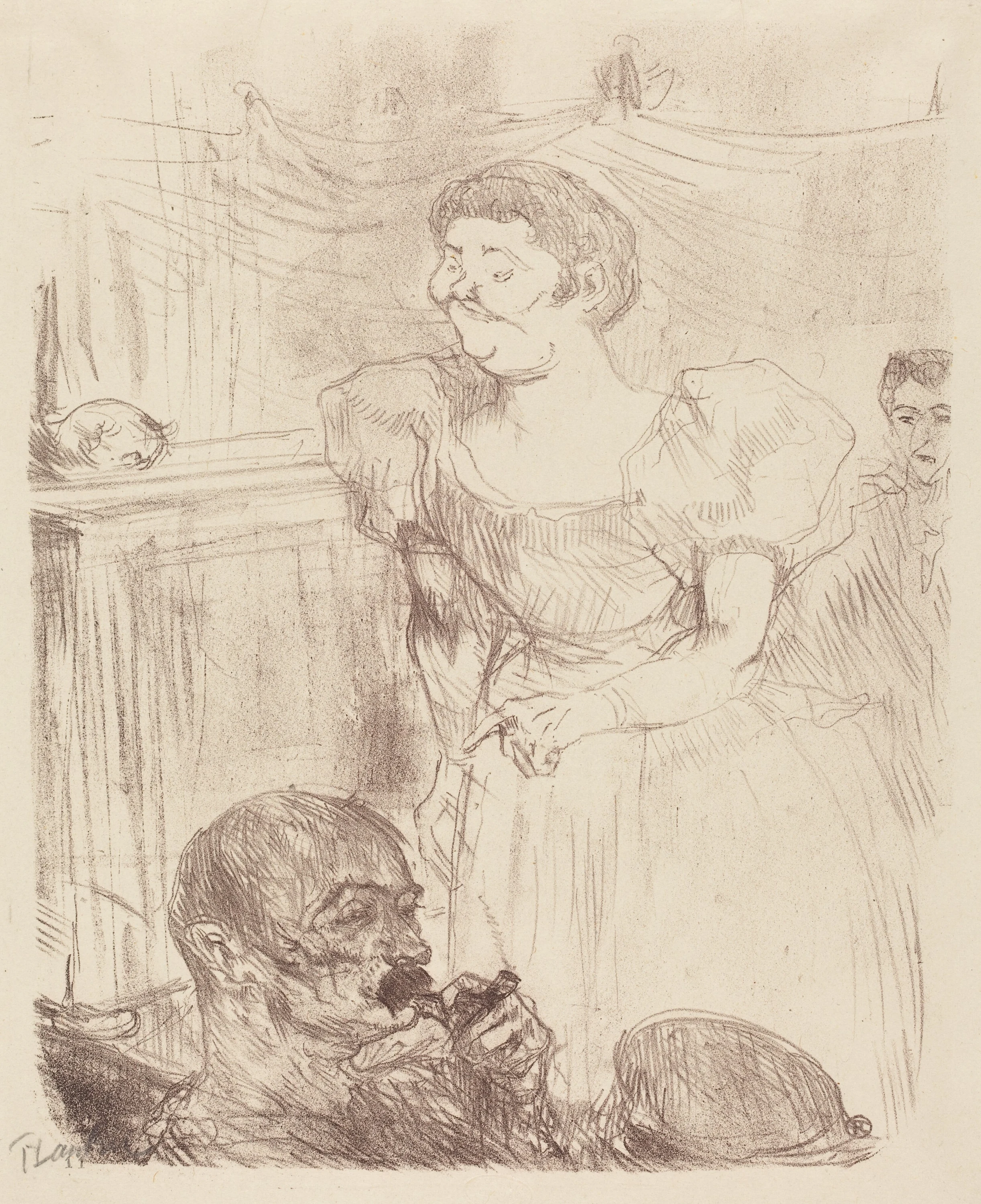 Di Ti Fellow - Englishmen at the Cafe-Concert (Di Ti Fellow - Anglaise au Café-Concert), Henri de Toulouse-Lautrec