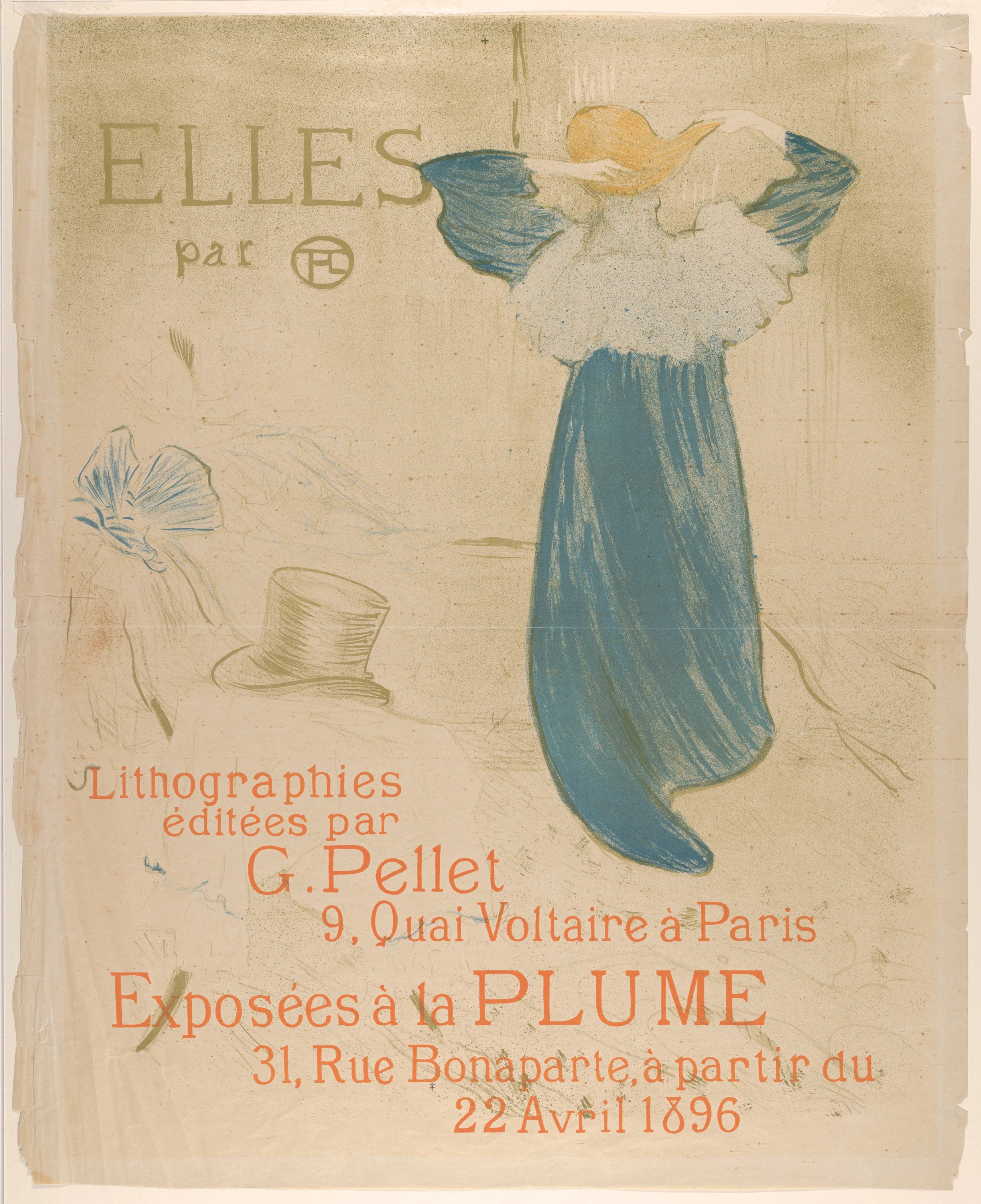 Elles (poster for 1896 exhibition at La Plume), Henri de Toulouse-Lautrec