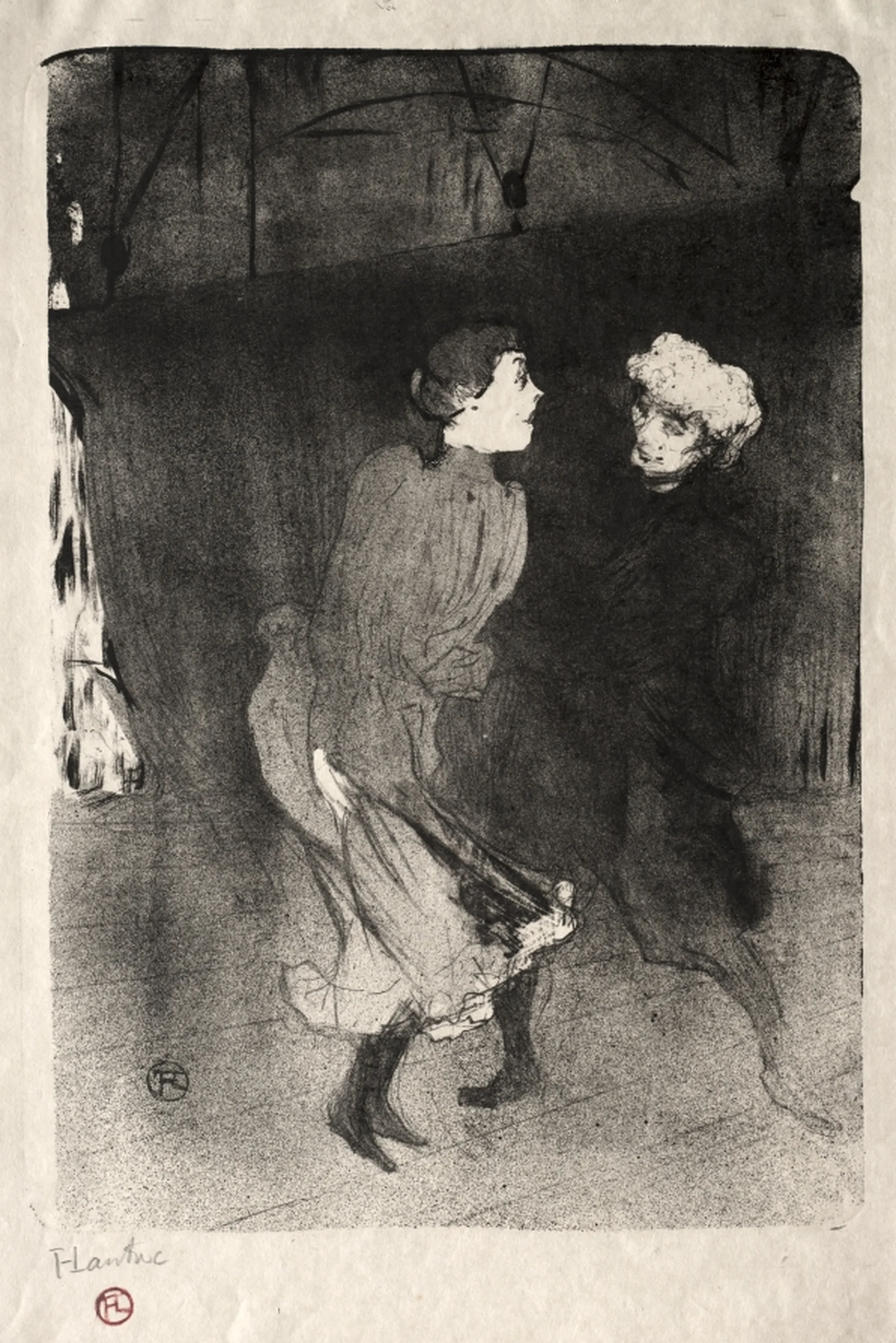 Emilienne d'Alecon and Mariquita of the Follies-Bergère, Henri de Toulouse-Lautrec
