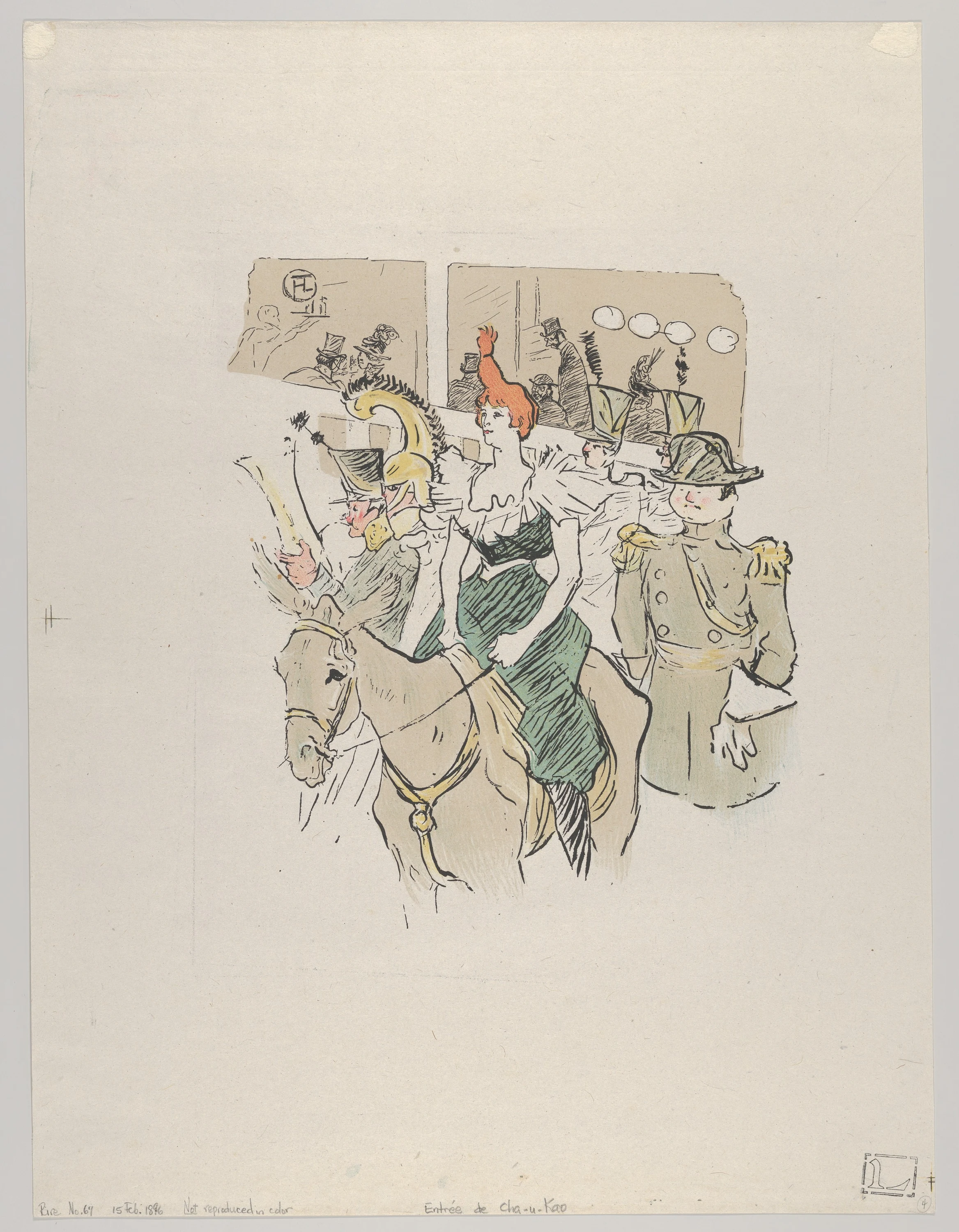 Entrée de Cha-u-Kao, from Le Rire, No. 67, 15 February 1896, Henri de Toulouse-Lautrec