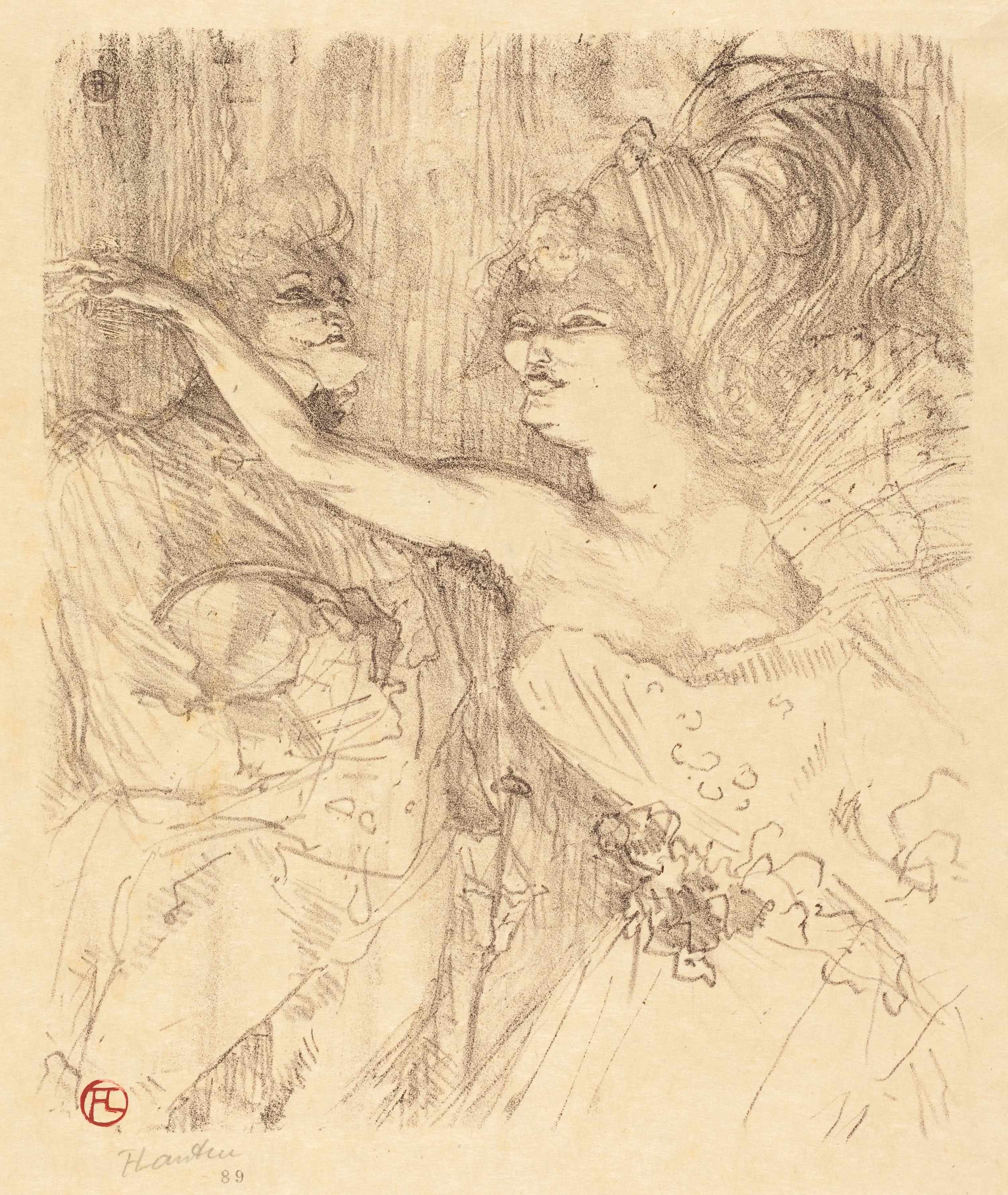 Guy and Mealy in "Paris qui marche" (Guy et Mealy dans "Paris qui marche"), Henri de Toulouse-Lautrec