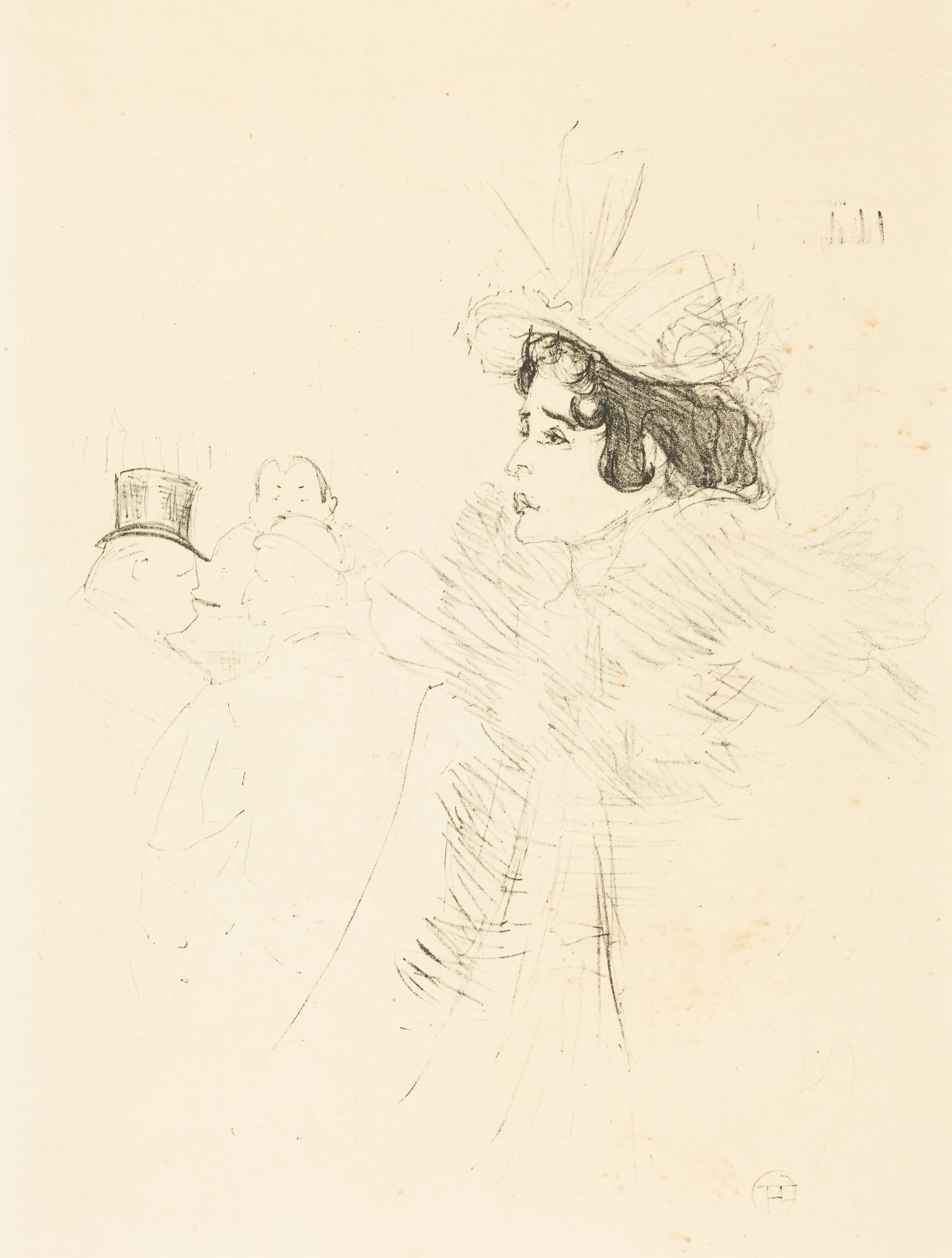 Miss May Belfort in the Irish and American Bar, rue Royale (Miss Belfort Belfort au Irish and American Bar, Rue Royale), Henri de Toulouse-Lautrec
