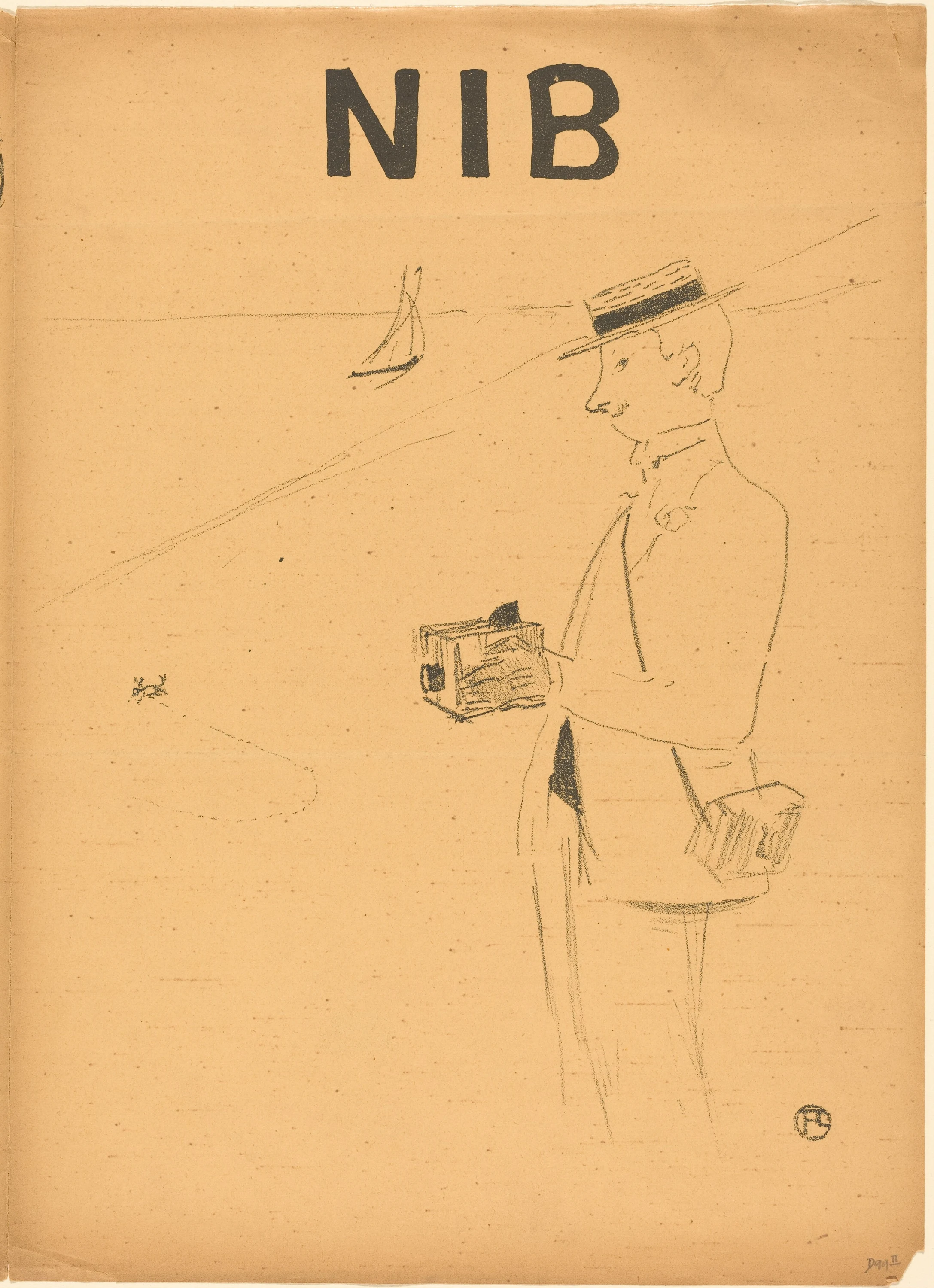 Nib or the Amateur Photographer (Nib ou le photographe-amateur) [right recto], Henri de Toulouse-Lautrec