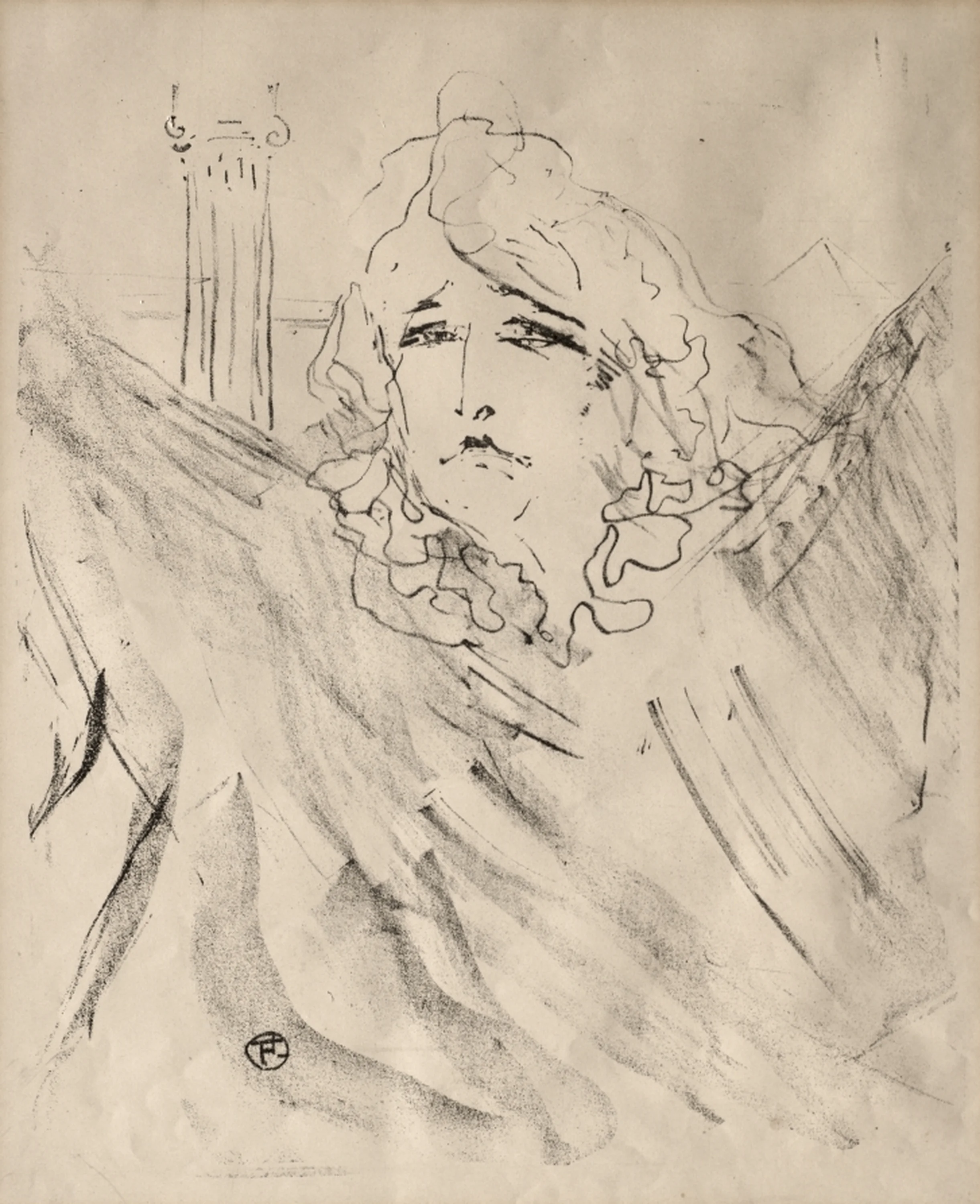 Portraits of Actors and Actresses: Thirteen Lithographs: Sarah Bernhardt, Henri de Toulouse-Lautrec