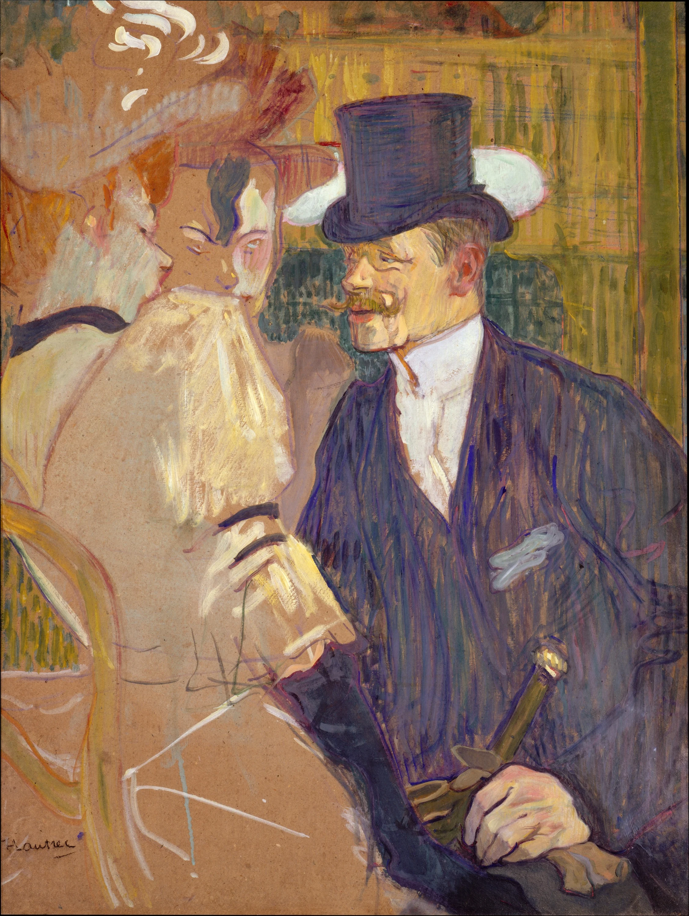 The Englishman (William Tom Warrener, 1861–1934) at the Moulin Rouge, Henri de Toulouse-Lautrec