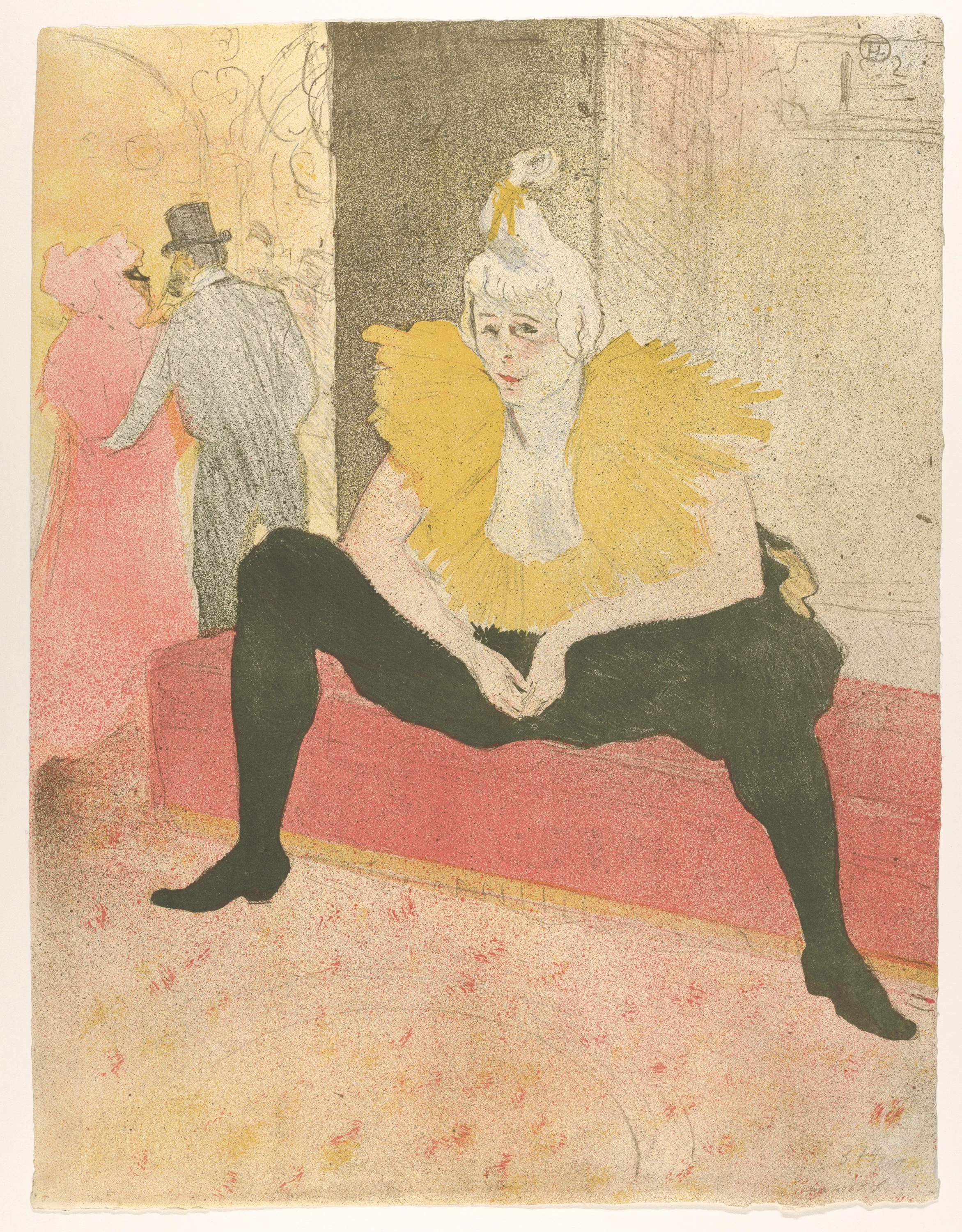 The Seated Clowness (Mademoiselle Cha-u-ka-o), from "Elles", Henri de Toulouse-Lautrec