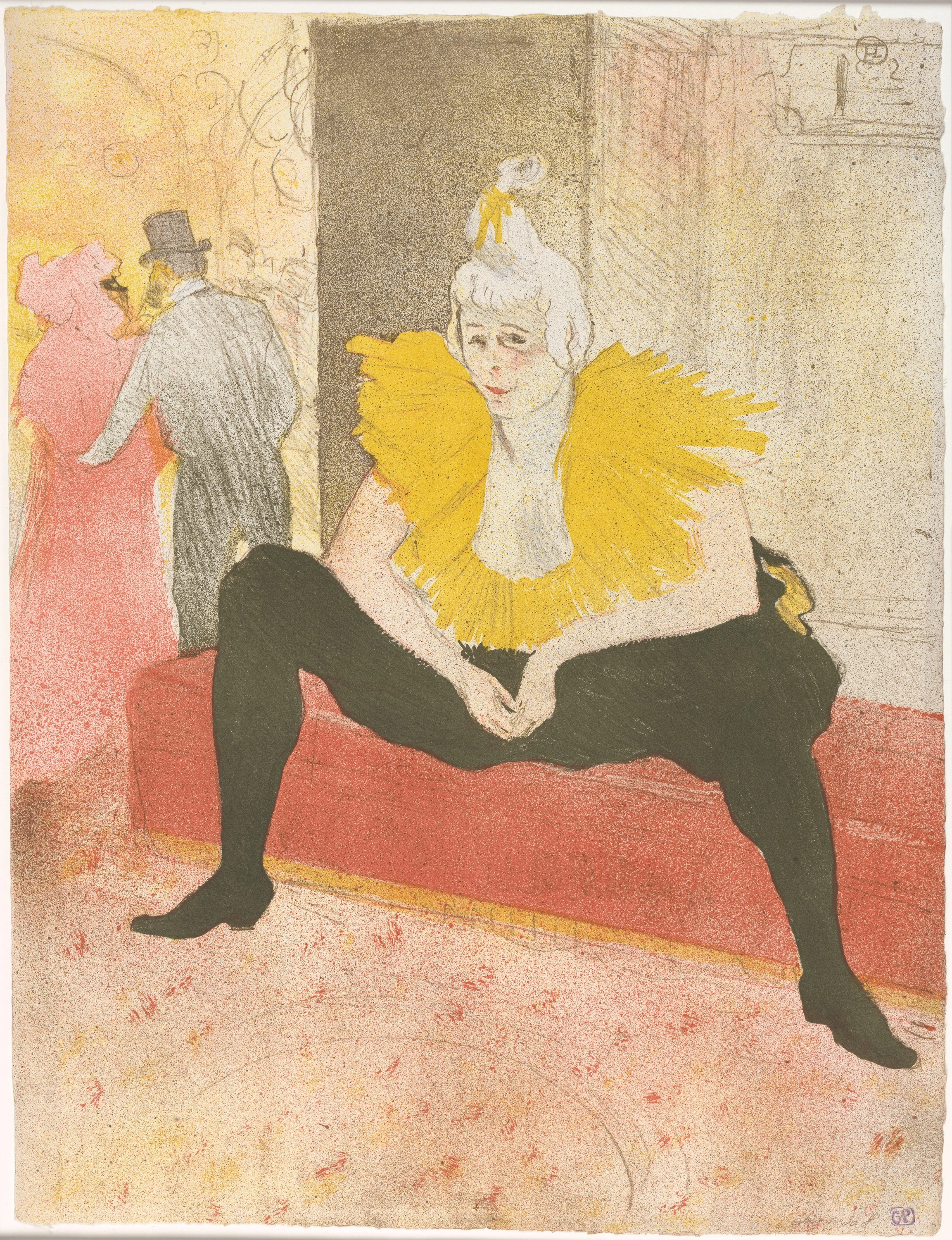 The Seated Clowness (Mademoiselle Cha-u-ka-o), from "Elles", Henri de Toulouse-Lautrec