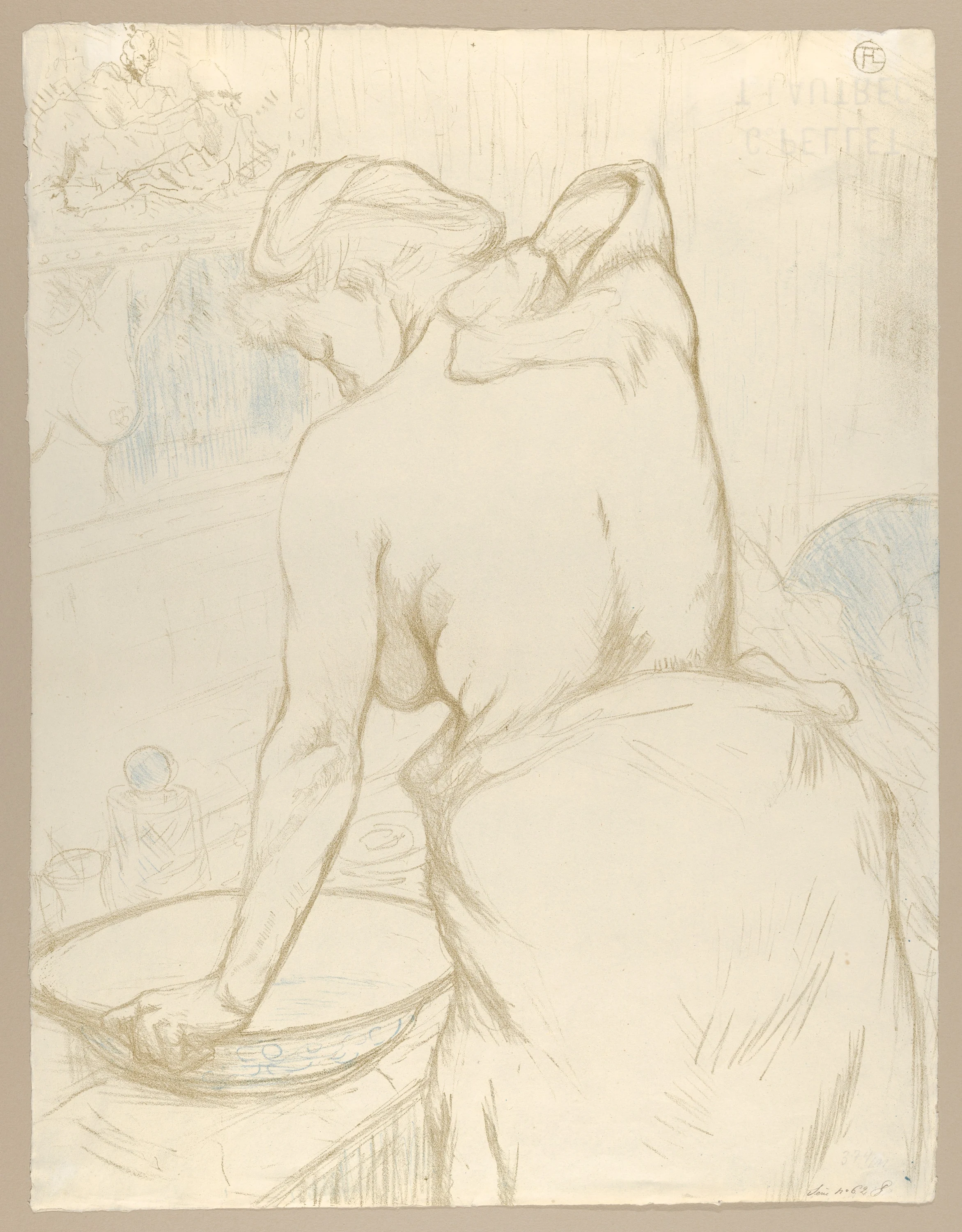Washing, from "Elles", Henri de Toulouse-Lautrec