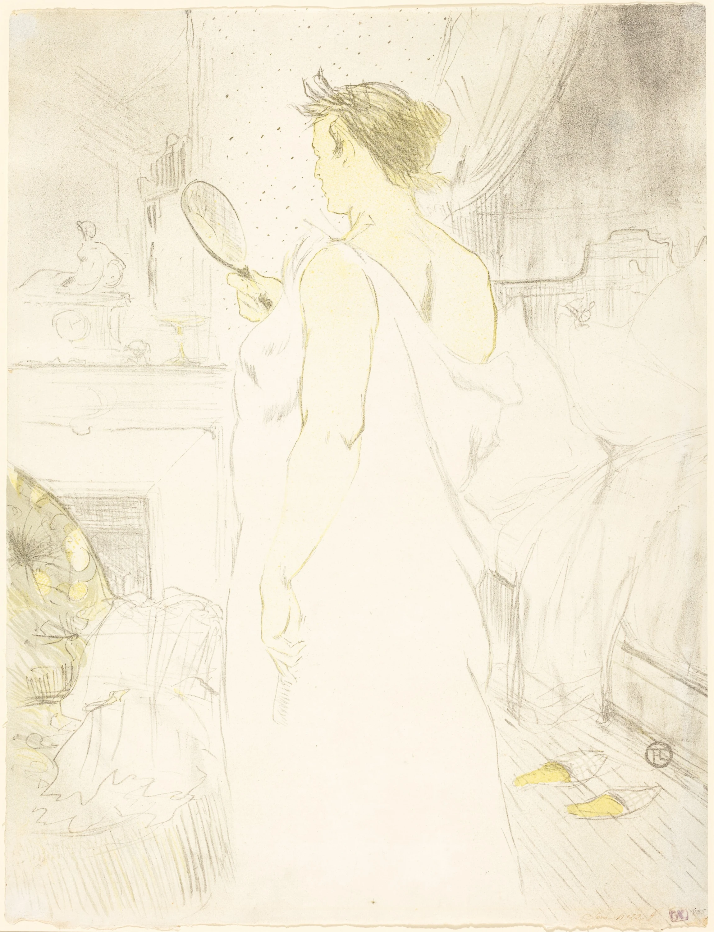 Woman at the Mirror (Femme à glace), Henri de Toulouse-Lautrec