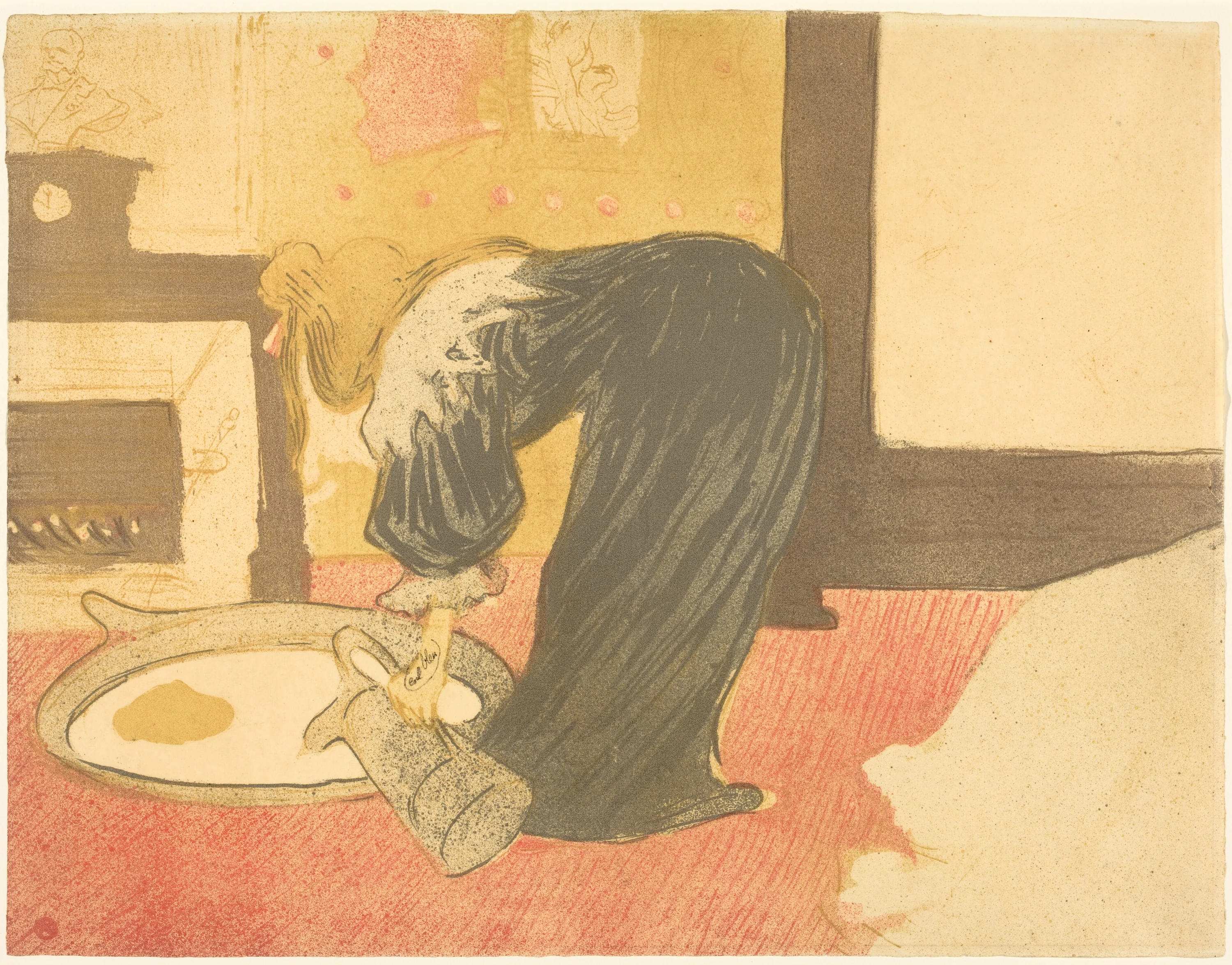 Woman at the Tub (Femme au tub), Henri de Toulouse-Lautrec