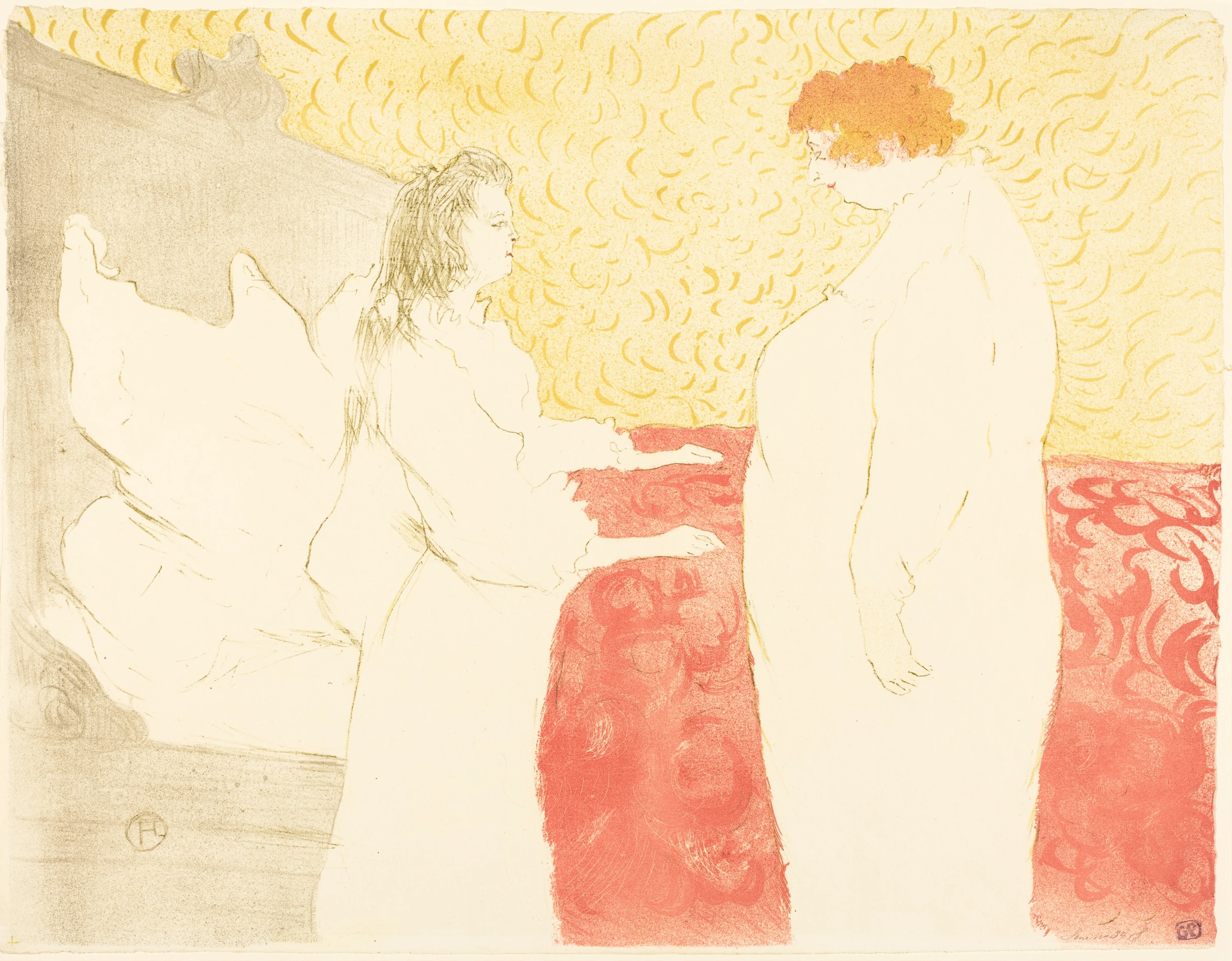 Woman in Bed, Profile (Femme au lit, profil), Henri de Toulouse-Lautrec
