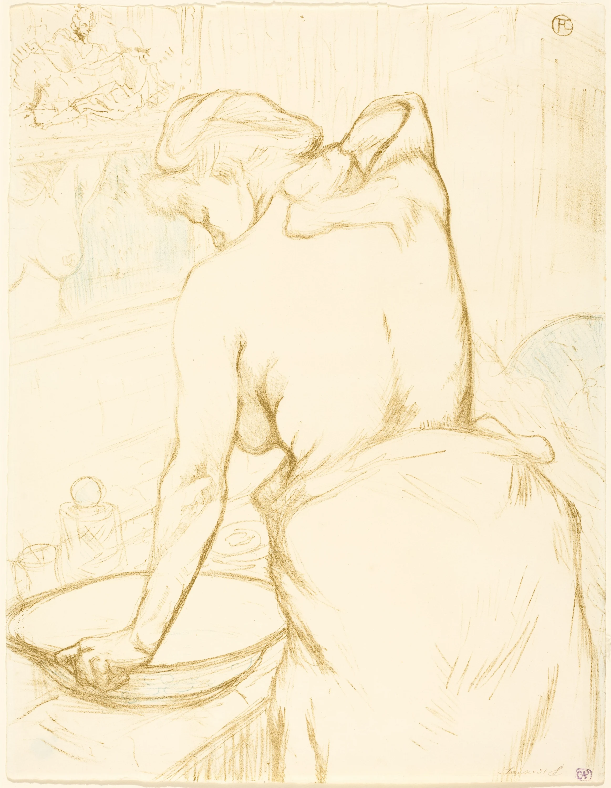 Woman Washing Herself (Femme qui se lave), Henri de Toulouse-Lautrec