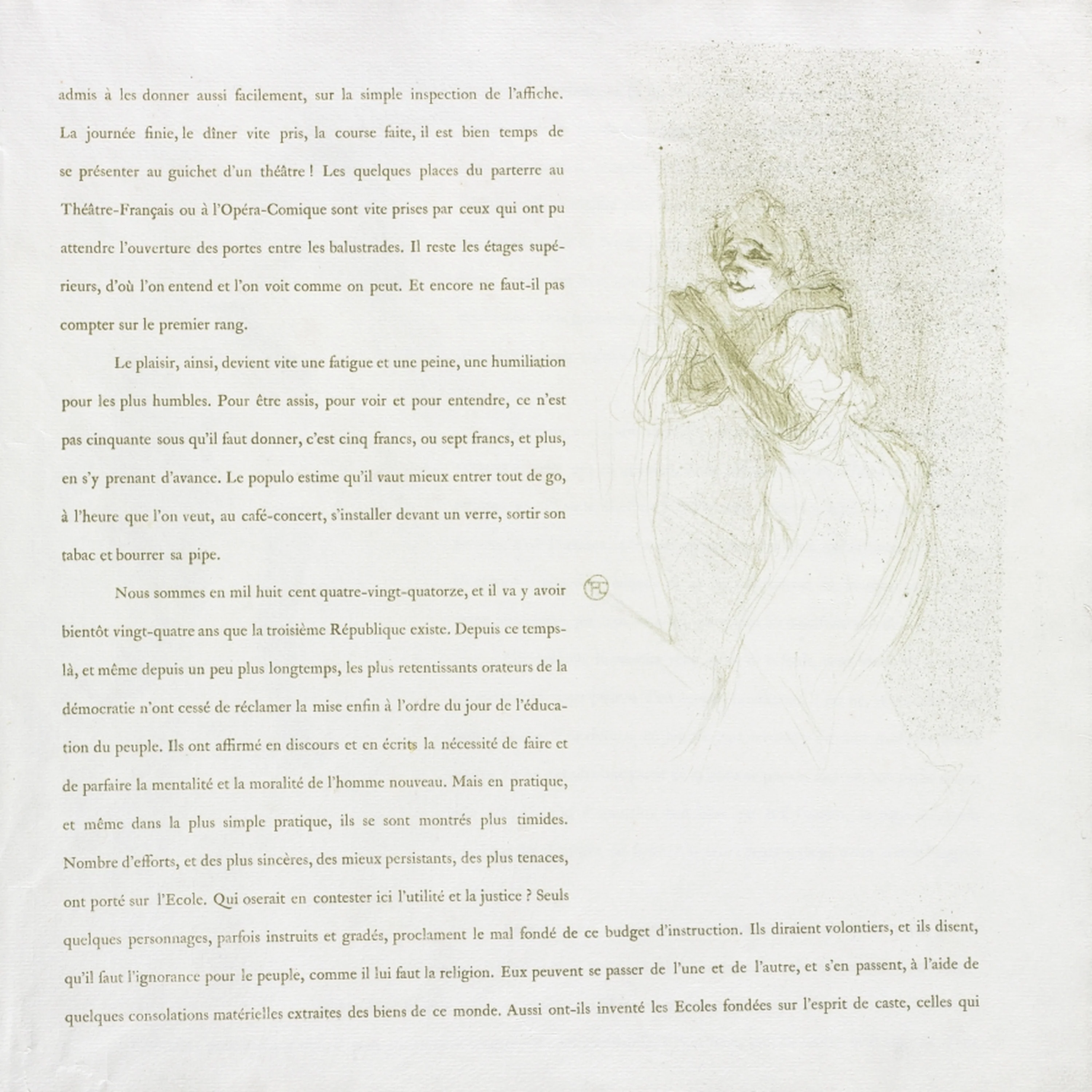 Yvette Guilbert-French Series: No. 5, Henri de Toulouse-Lautrec