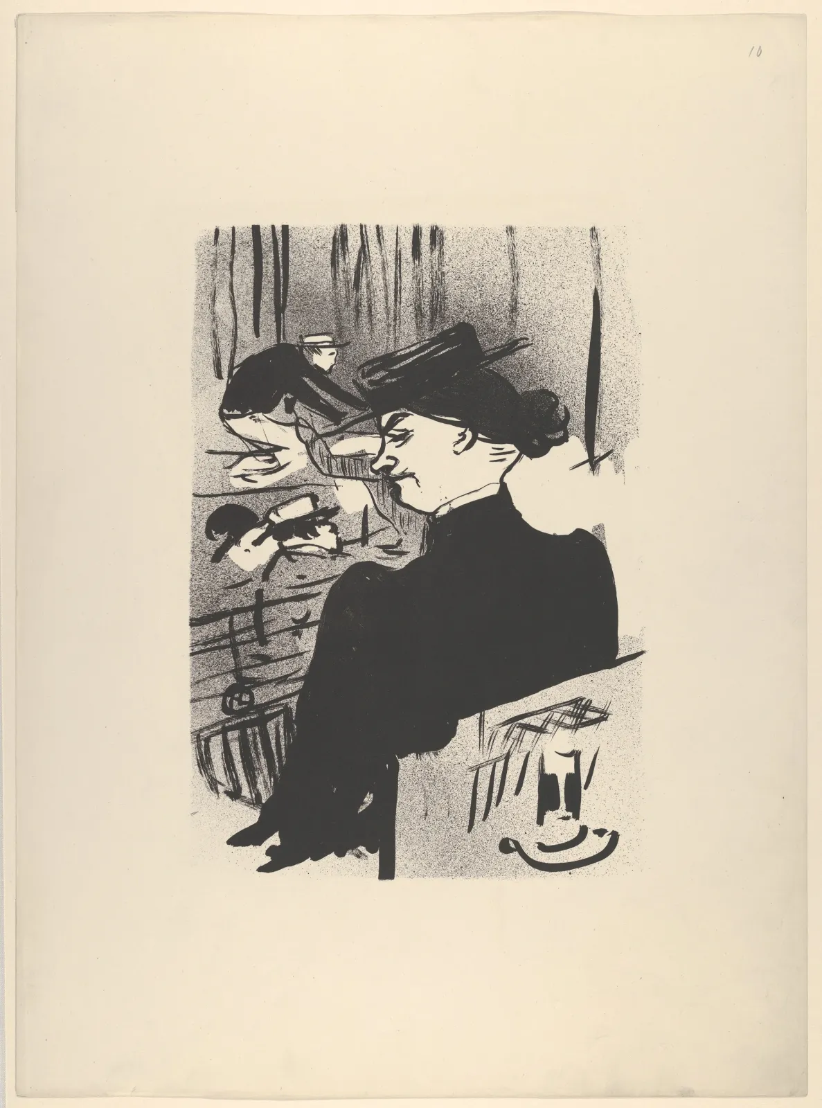 A Spectator (from Le Café Concert), Henri de Toulouse-Lautrec