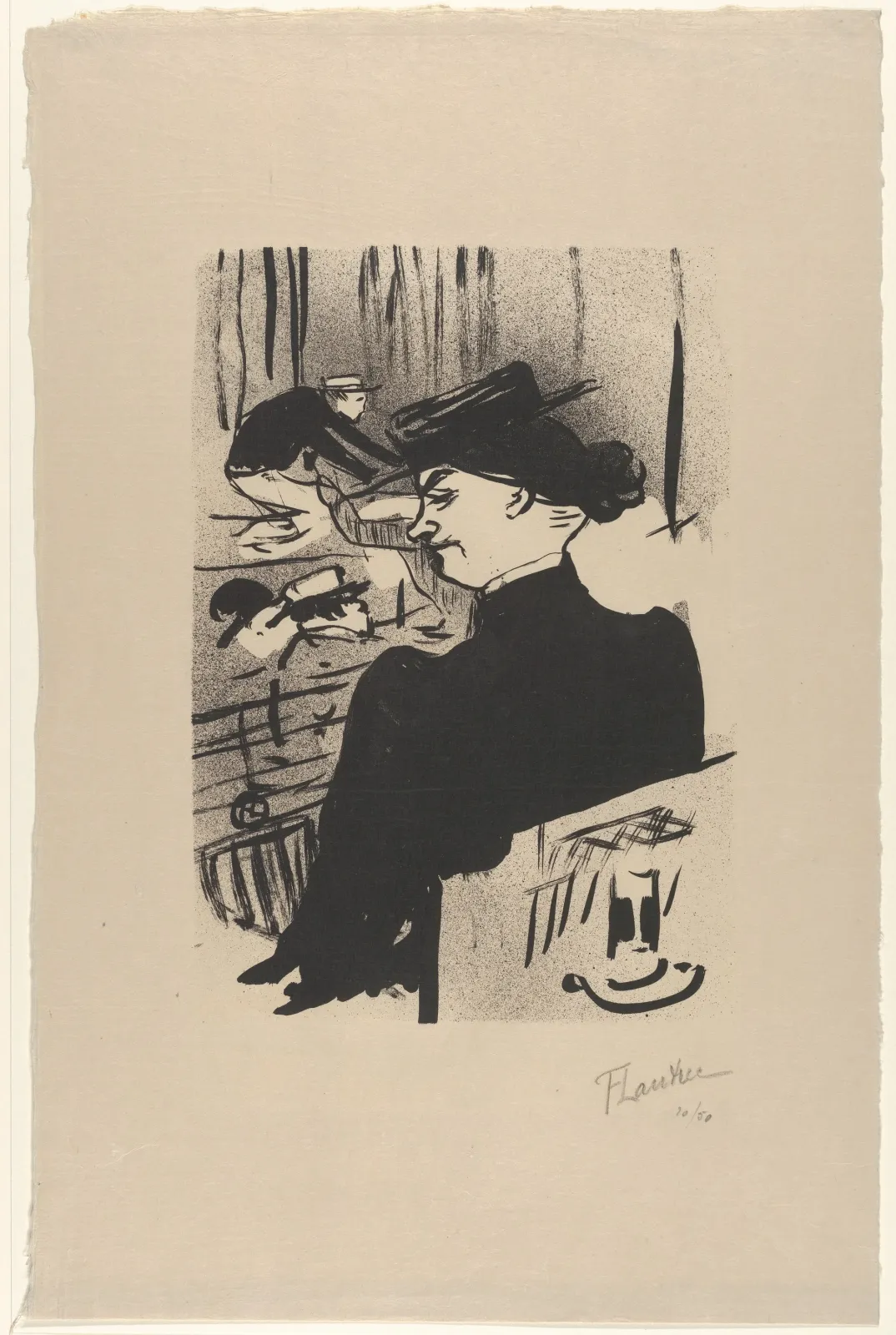 A Spectator (from Le Café Concert), Henri de Toulouse-Lautrec