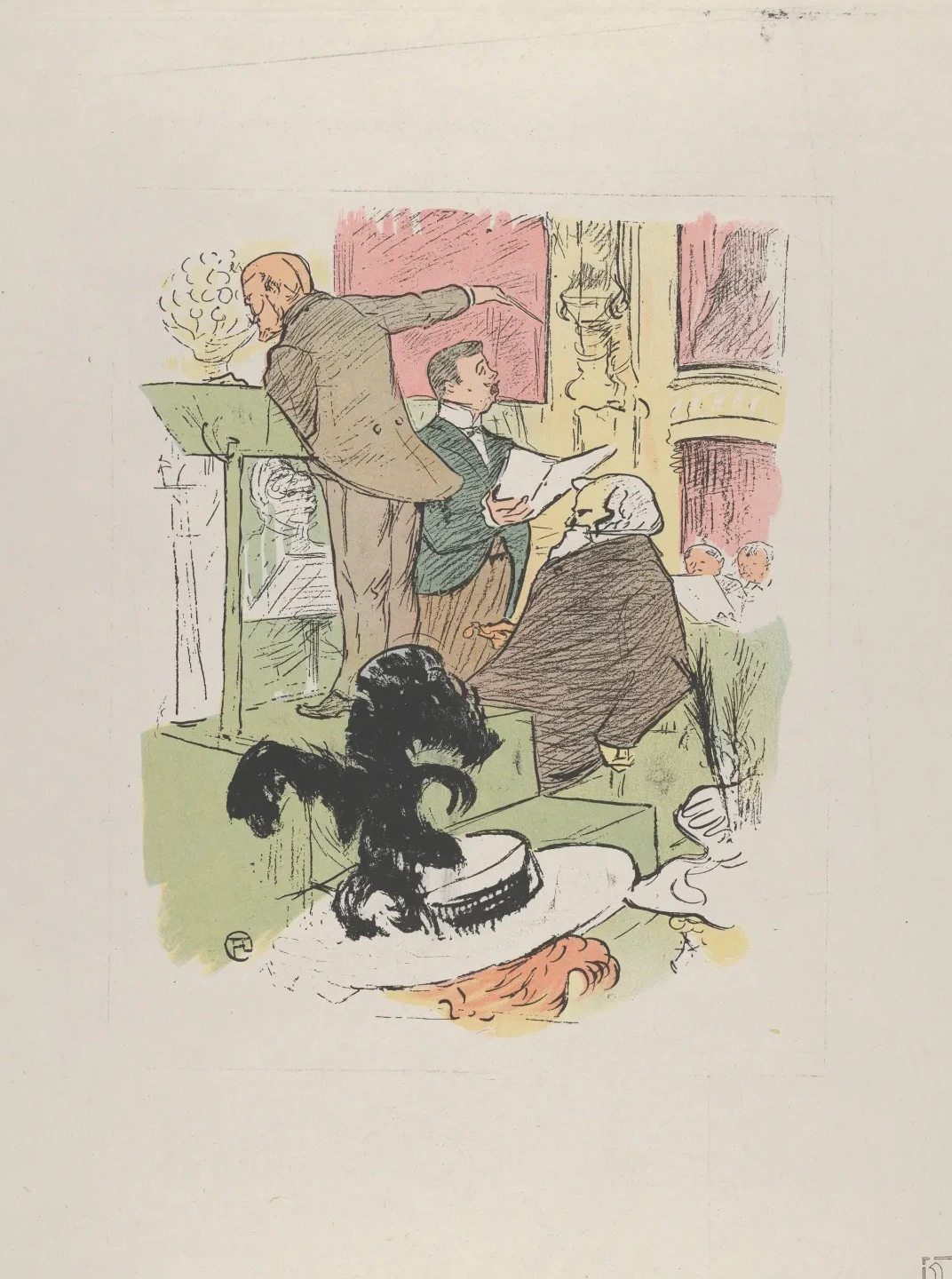 Ambroise Thomas assistant à une répétition de Françoise de Rimini, from Le Rire, No. 66, 8 February 1896, Henri de Toulouse-Lautrec
