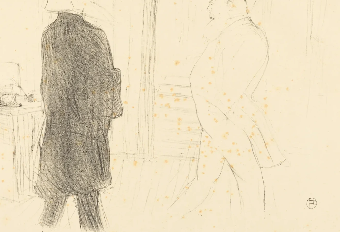 Antoine and Gémier in "Une Faillite", Henri de Toulouse-Lautrec