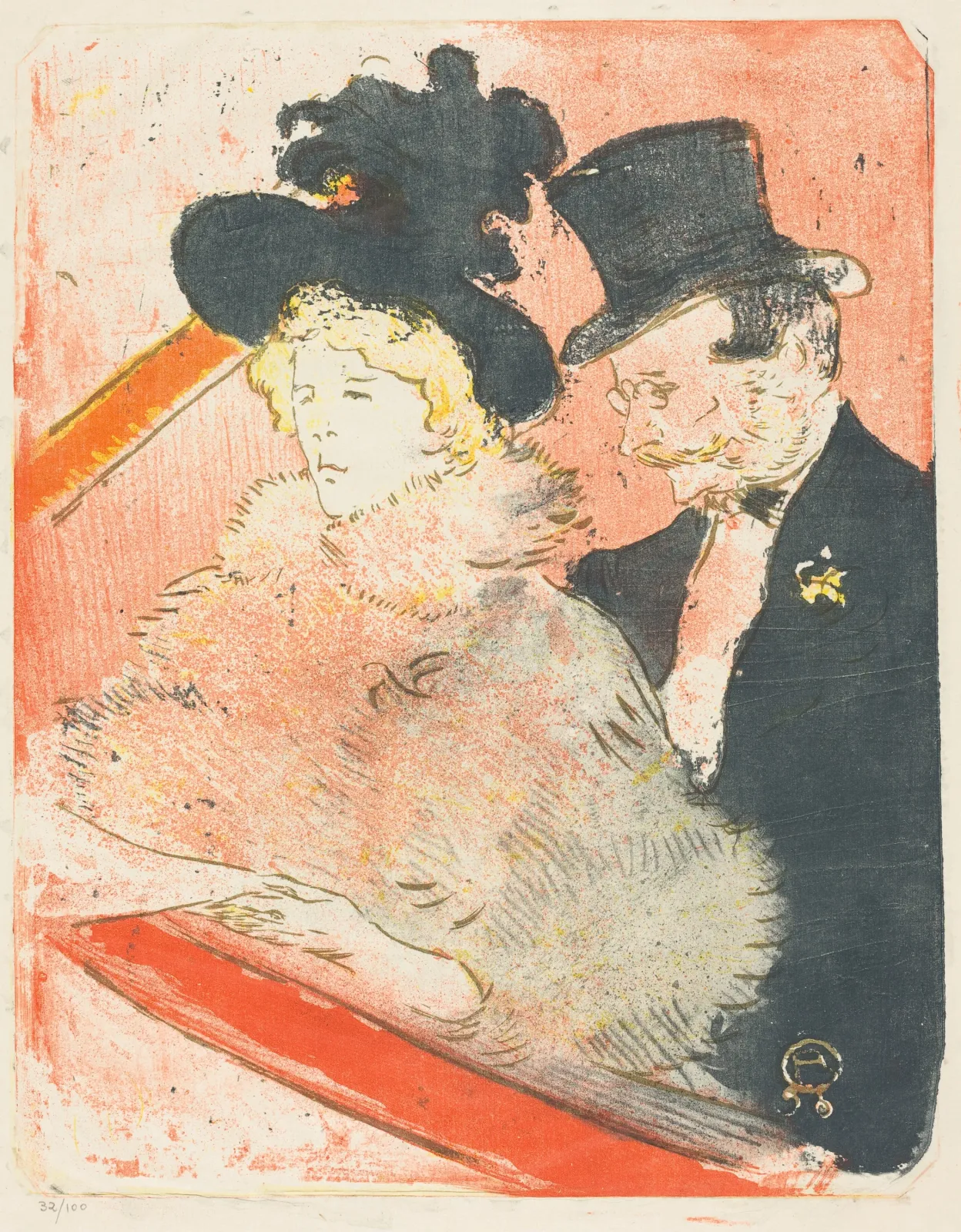 At the Concert (Au concert), Henri de Toulouse-Lautrec
