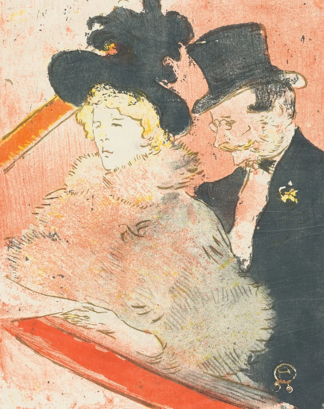 At the Concert (Au concert), Henri de Toulouse-Lautrec