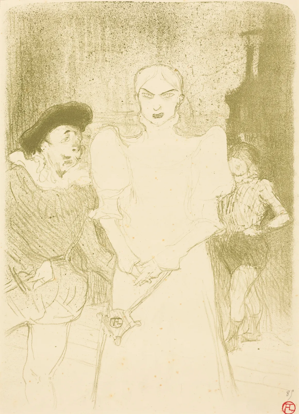 At the Opera: Mme. Caron in "Faust" (A l'opéra: Mme. Caron dans "Faust"), Henri de Toulouse-Lautrec