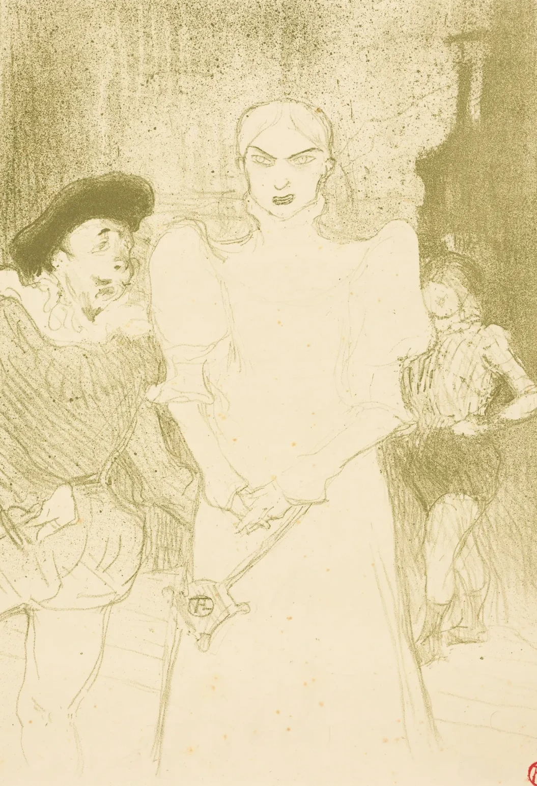 At the Opera: Mme. Caron in "Faust" (A l'opéra: Mme. Caron dans "Faust"), Henri de Toulouse-Lautrec