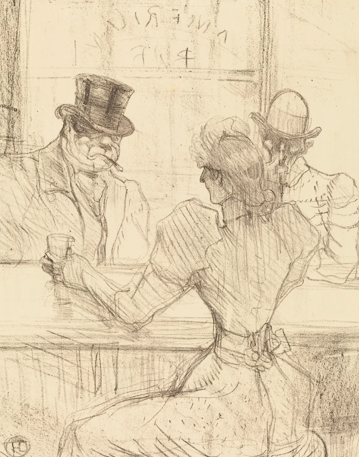 At the Picton Bar, rue Scribe (Au bar Picton, rue Scribe), Henri de Toulouse-Lautrec