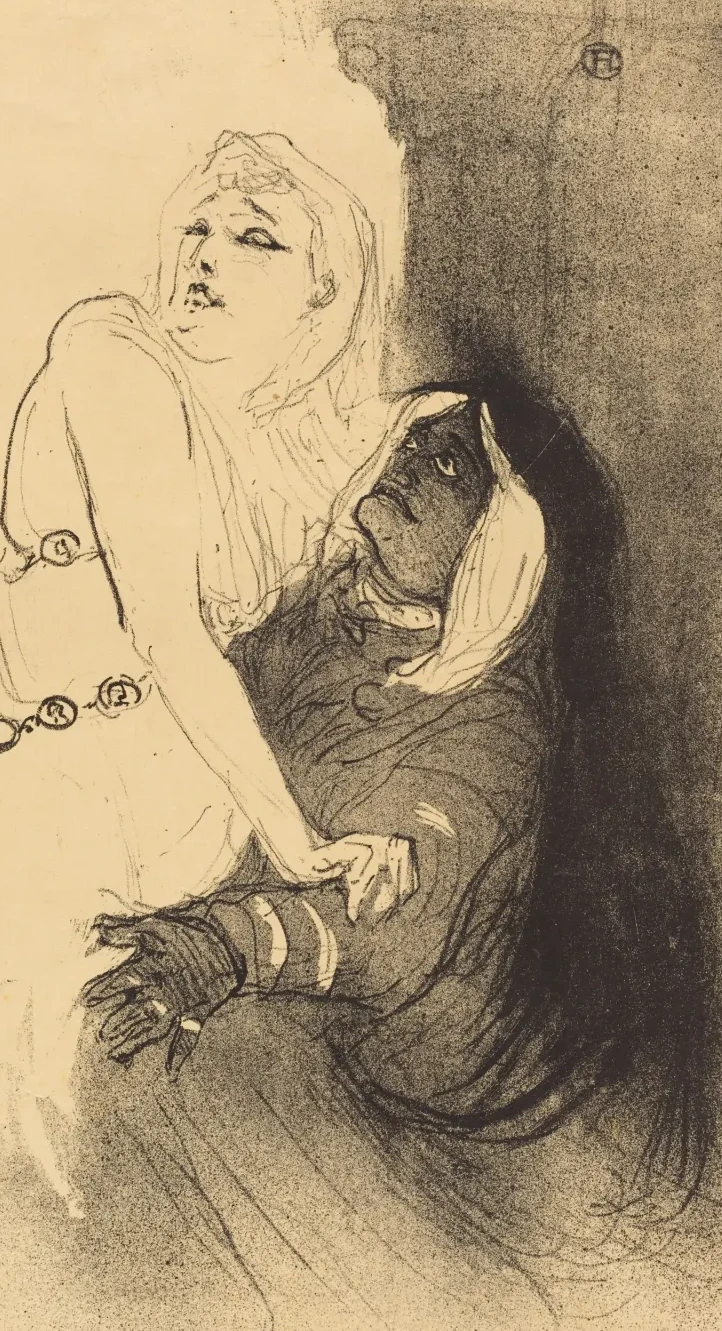 At the Renaissance: Sarah Bernhardt in "Phedre" (A la Renaissance: Sarah Bernhardt dans "Phèdre"), Henri de Toulouse-Lautrec