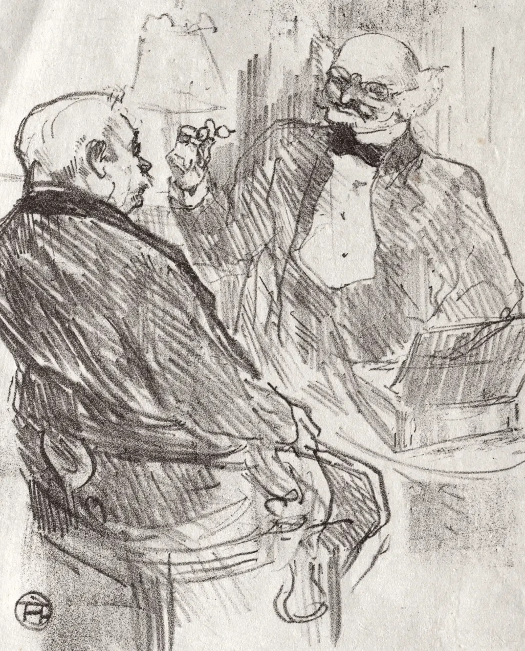 Au pied du Sinaï: Georges Clemenceau e o oculista Mayer, Henri de Toulouse-Lautrec