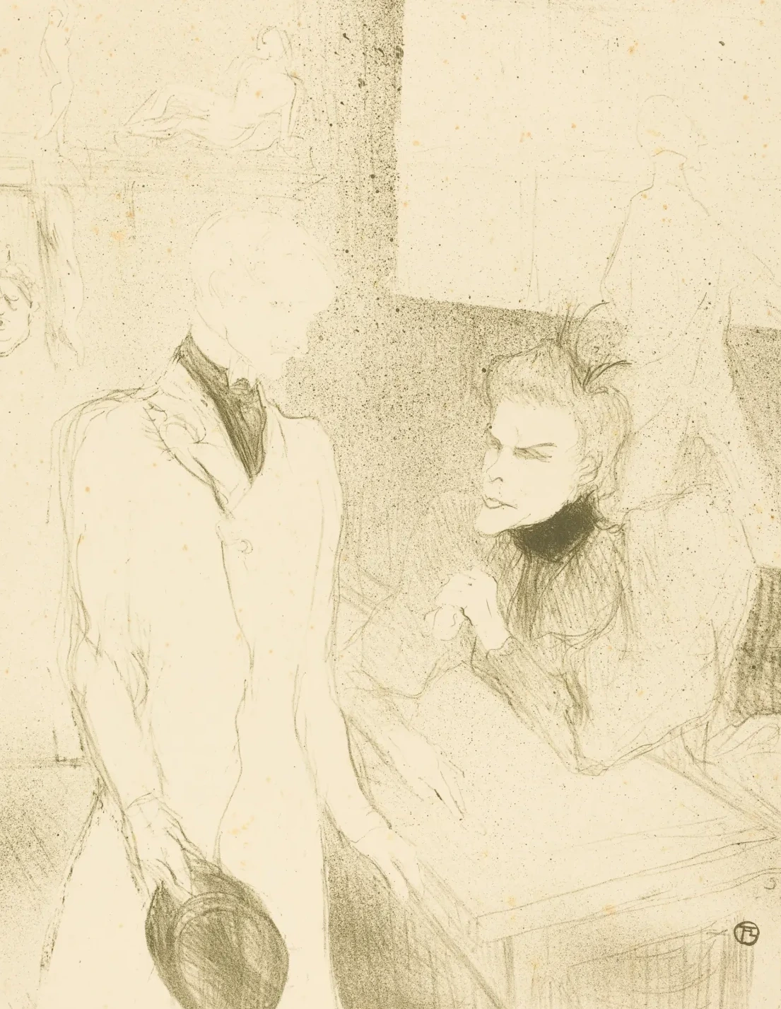 Brandes and Le Bargy in "Cabotins" (Brandès et Les Bargy dans "Cabotins"), Henri de Toulouse-Lautrec
