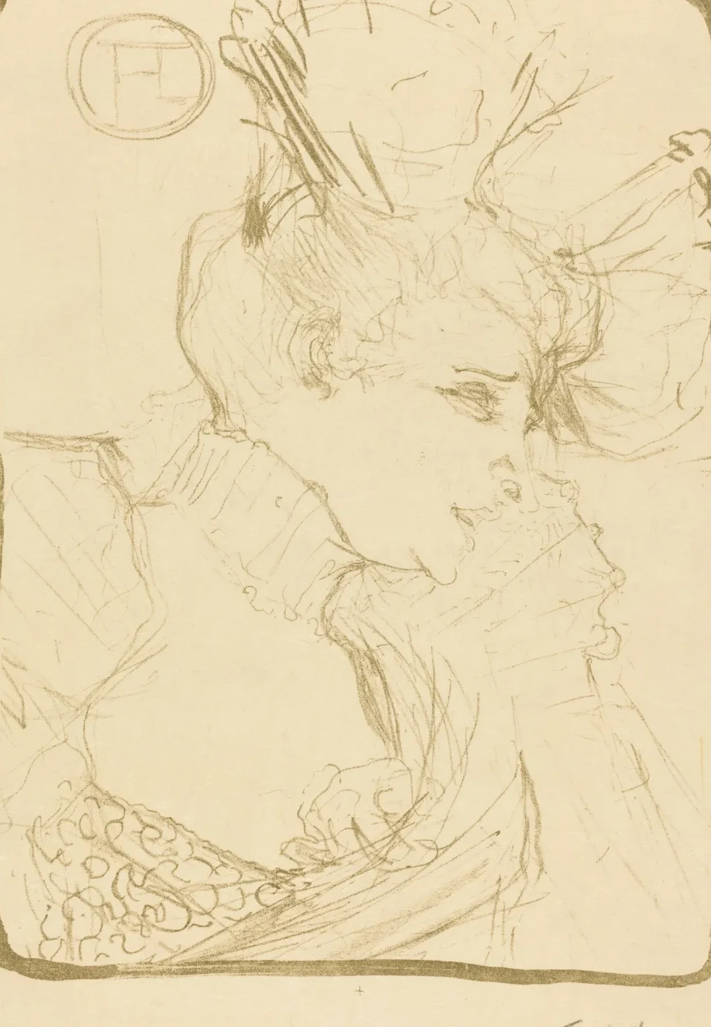 Bust of Mademoiselle Marcelle Lender (Mademoiselle Marcelle Lender, en buste), Henri de Toulouse-Lautrec