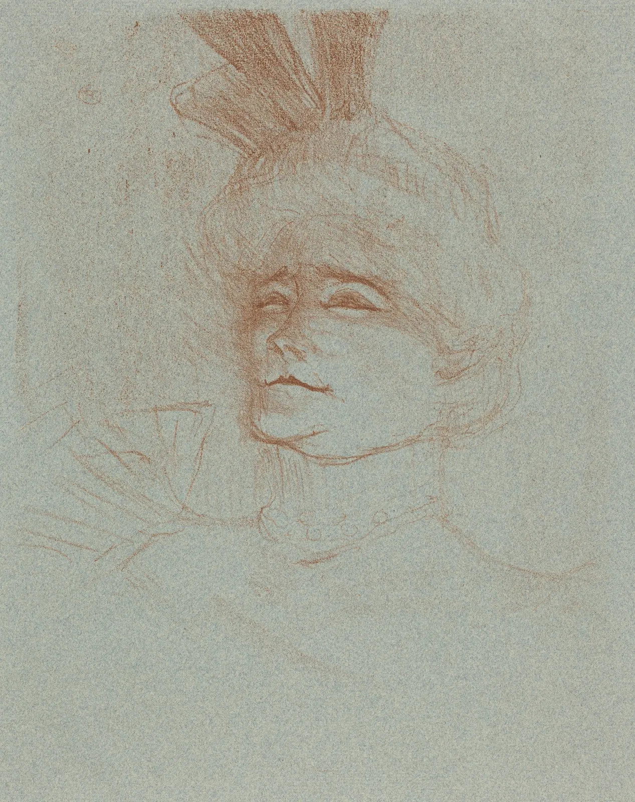 Bust of Mlle. Marcelle Lender, Turned Three Quarters (Mlle. Marcelle Lender en buste, de trois quartes), Henri de Toulouse-Lautrec