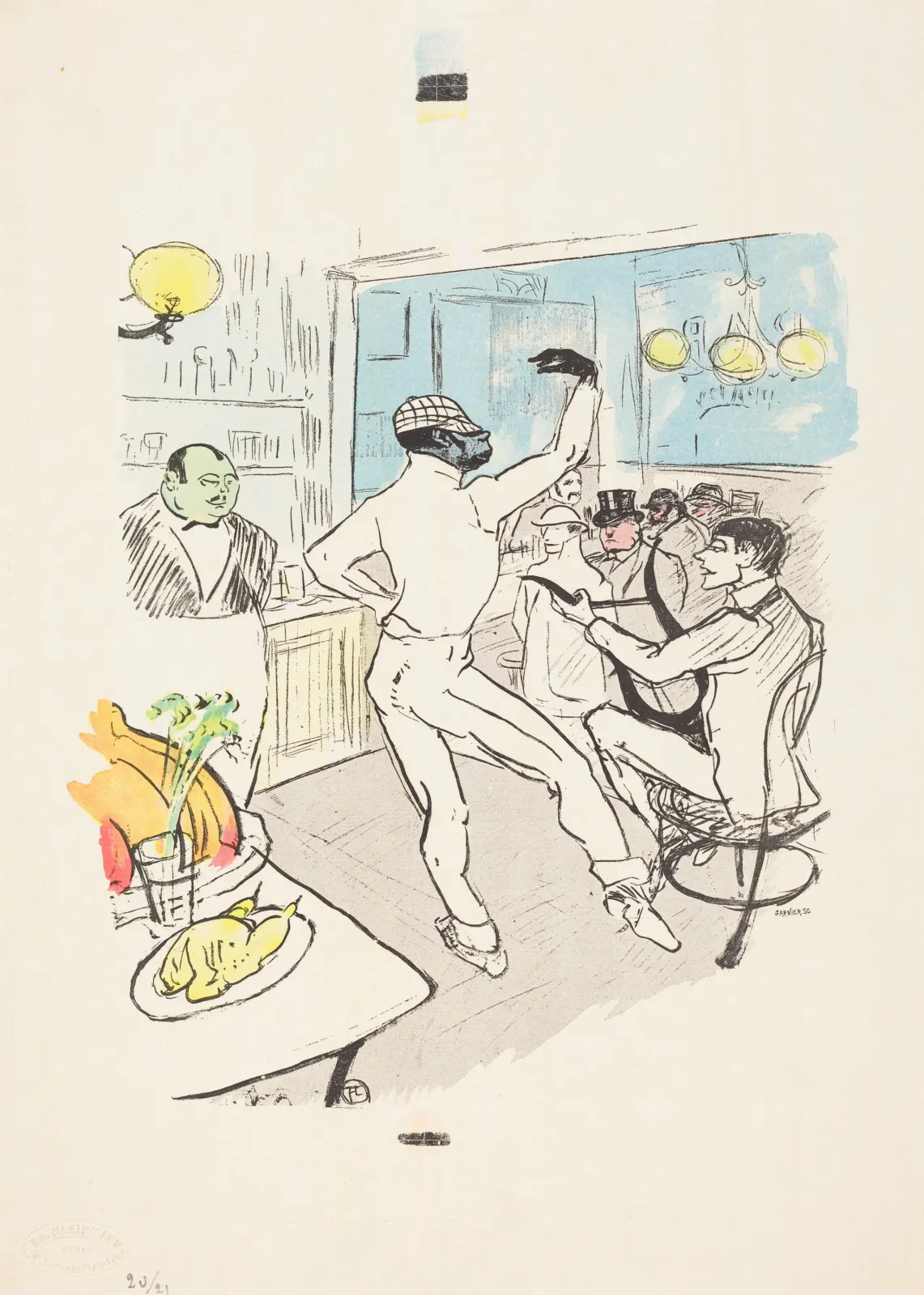 Chocolat Dancing in the Achille Bar, Henri de Toulouse-Lautrec
