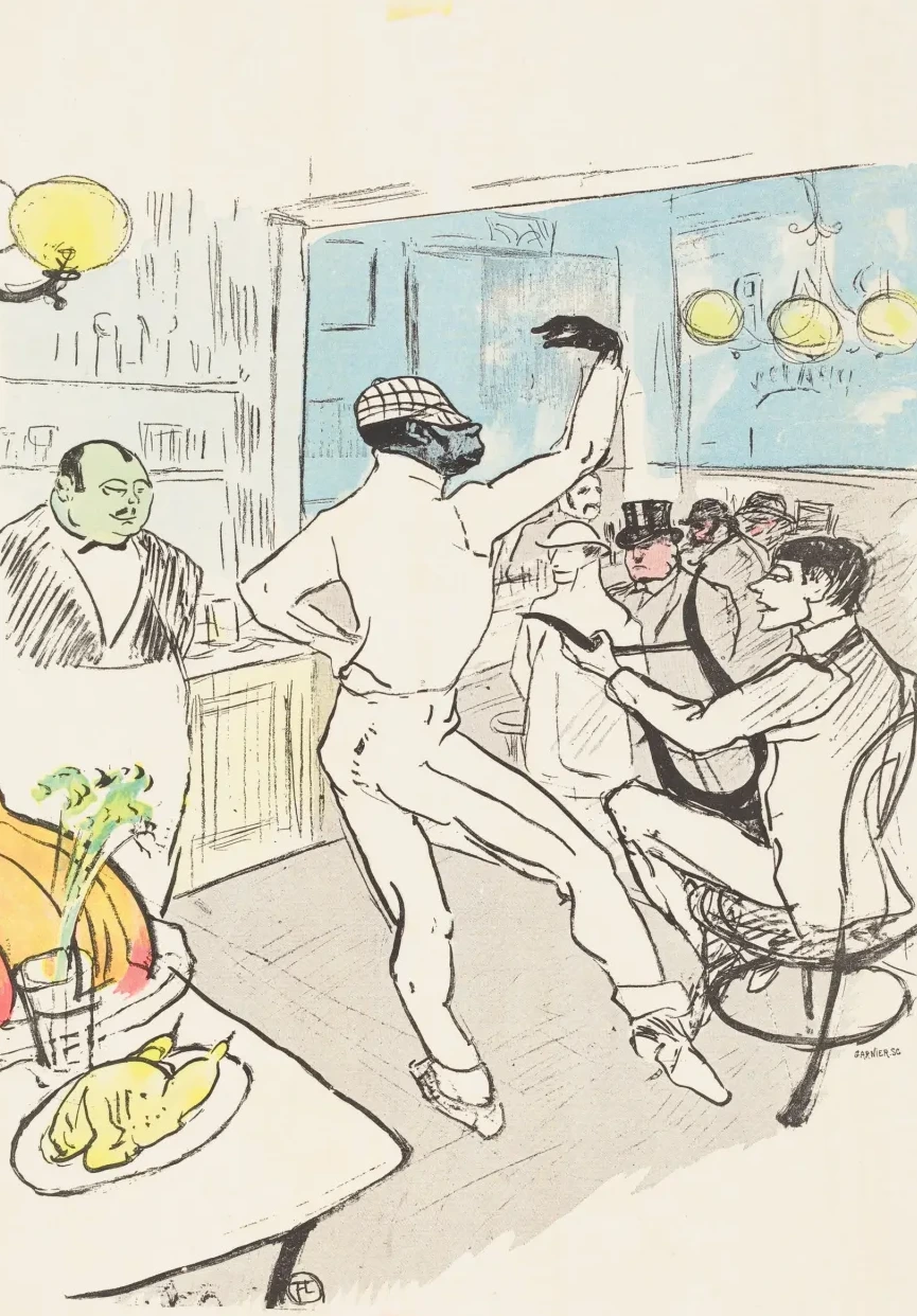 Chocolat Dancing in the Achille Bar, Henri de Toulouse-Lautrec