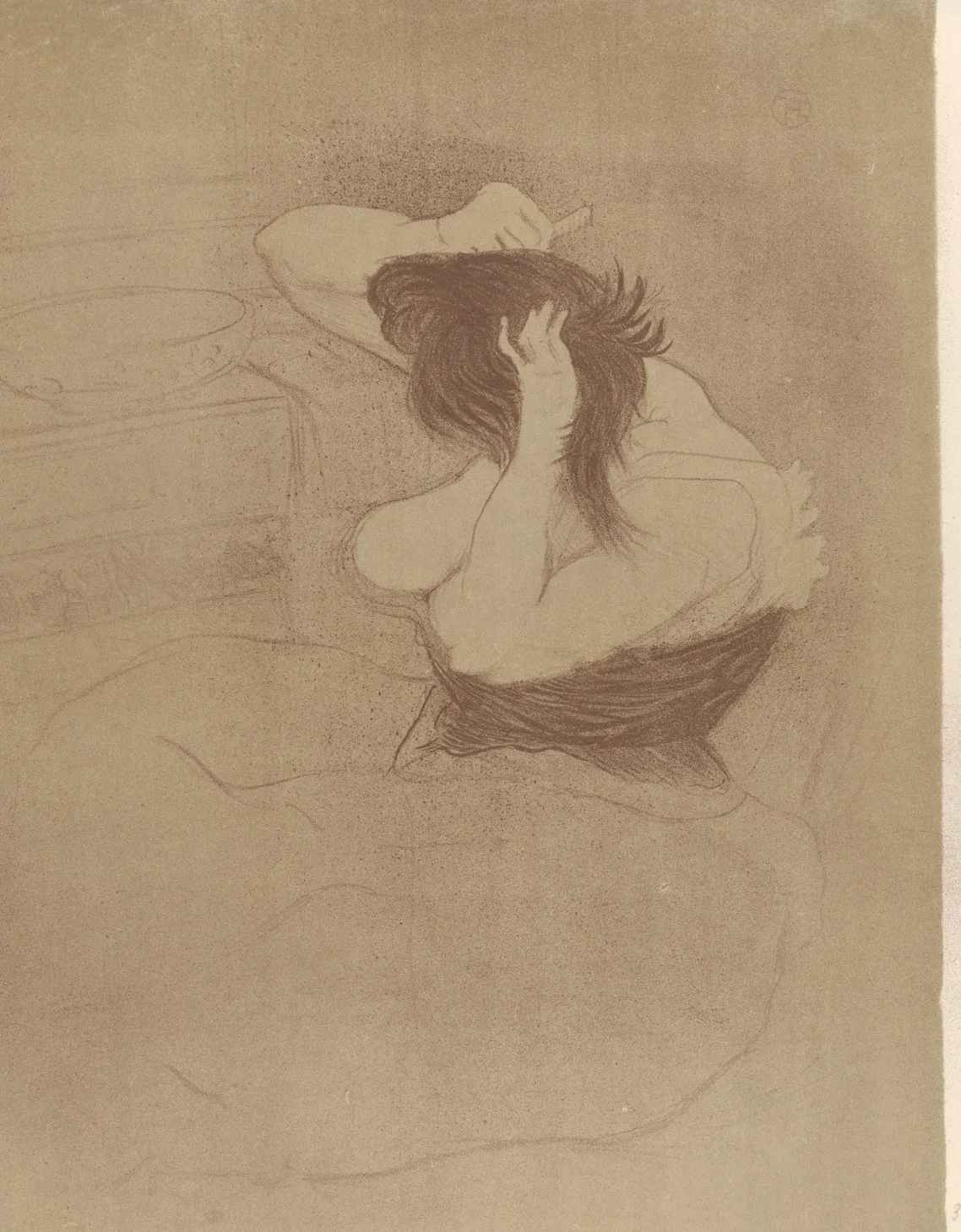 Combing Hair, from "Elles", Henri de Toulouse-Lautrec