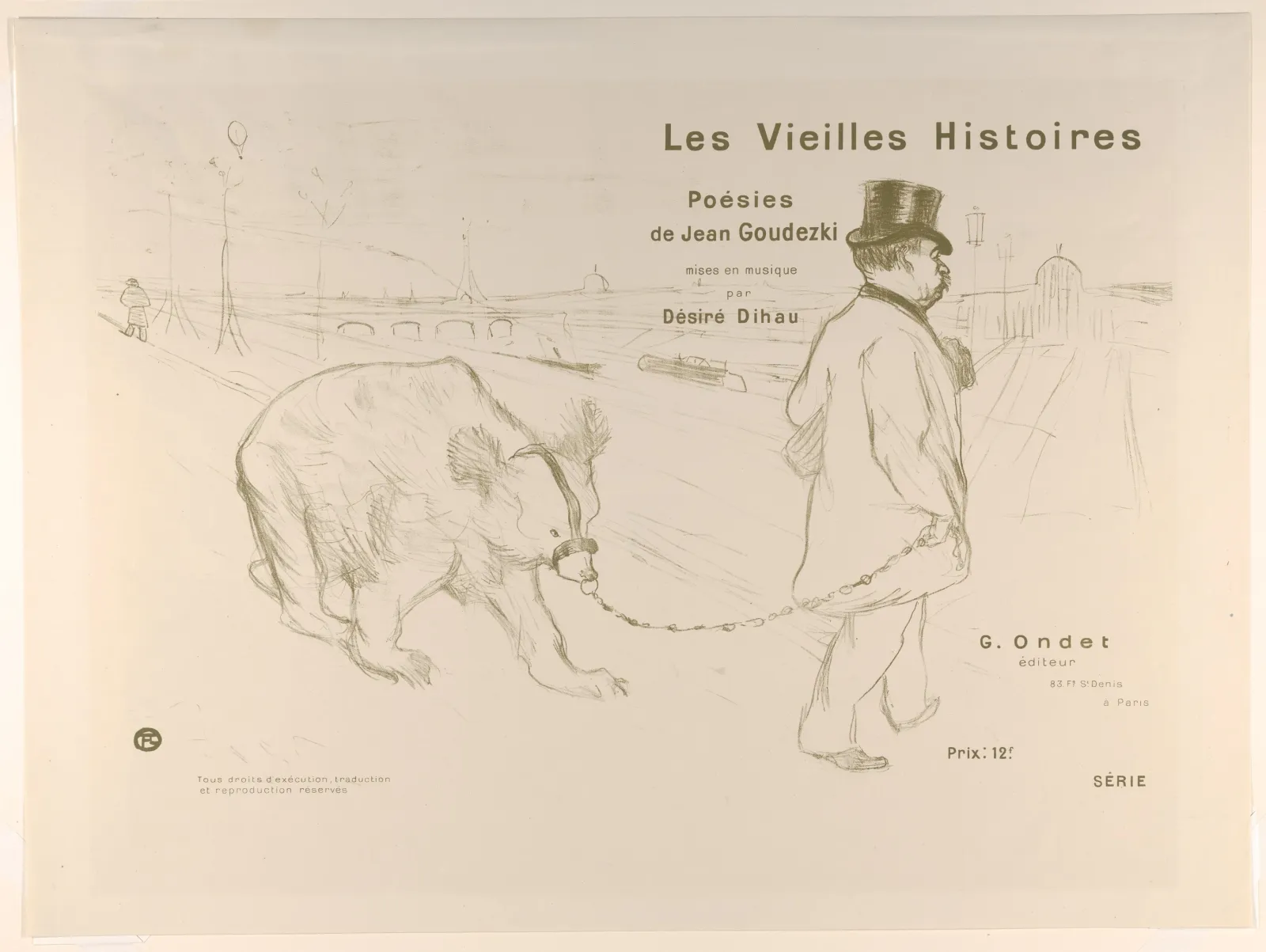 Cover Design for "Les Vieilles Histoires", Henri de Toulouse-Lautrec