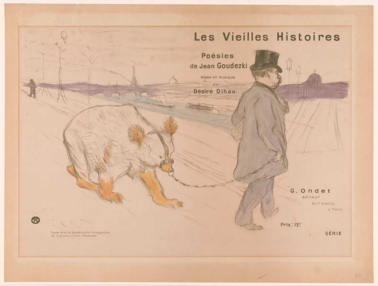 Cover Design for "Les Vieilles Histoires", Henri de Toulouse-Lautrec