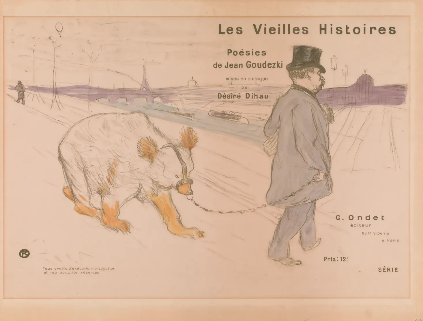 Cover Design for "Les Vieilles Histoires", Henri de Toulouse-Lautrec