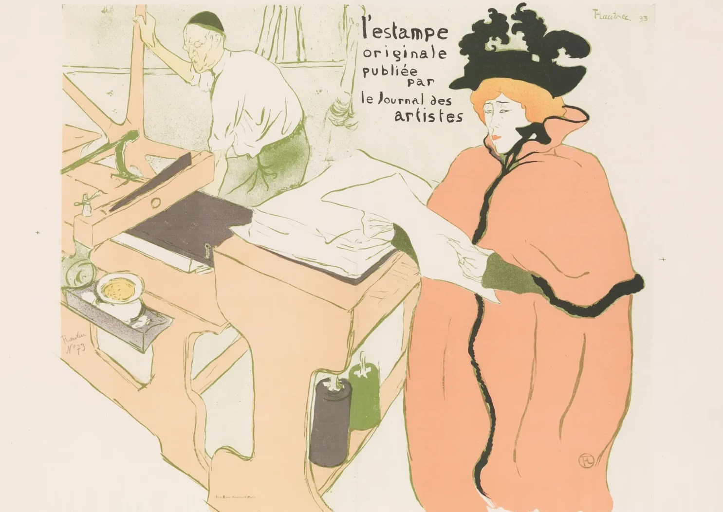 Cover for "L'Estampe originale, Album I, publiée par les Journal des Artistes", Henri de Toulouse-Lautrec