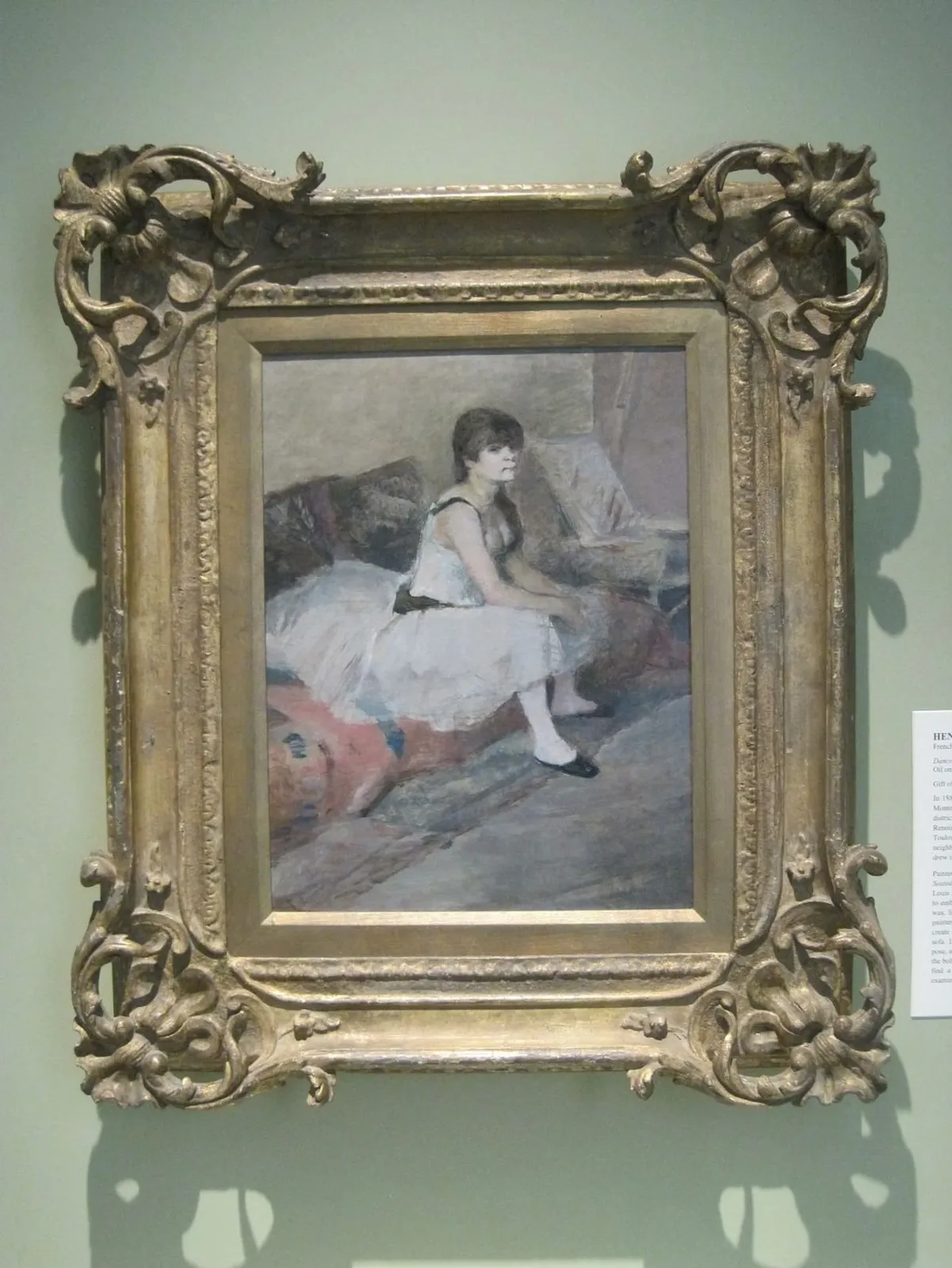 Dancer Seated on a Pink Divan, Henri de Toulouse-Lautrec