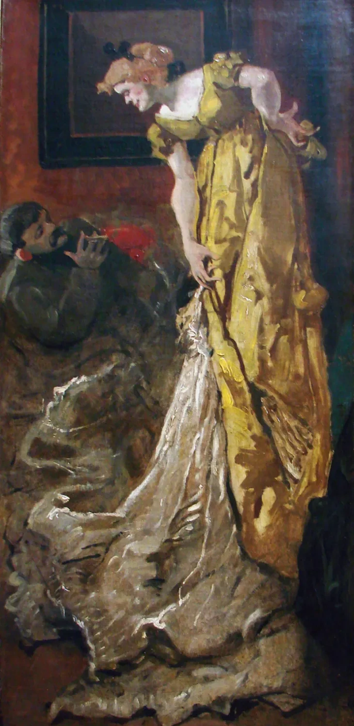 Dans l'atelier la pose du modèle (d'après l'Atelier d'Alfred Stevens), Henri de Toulouse-Lautrec