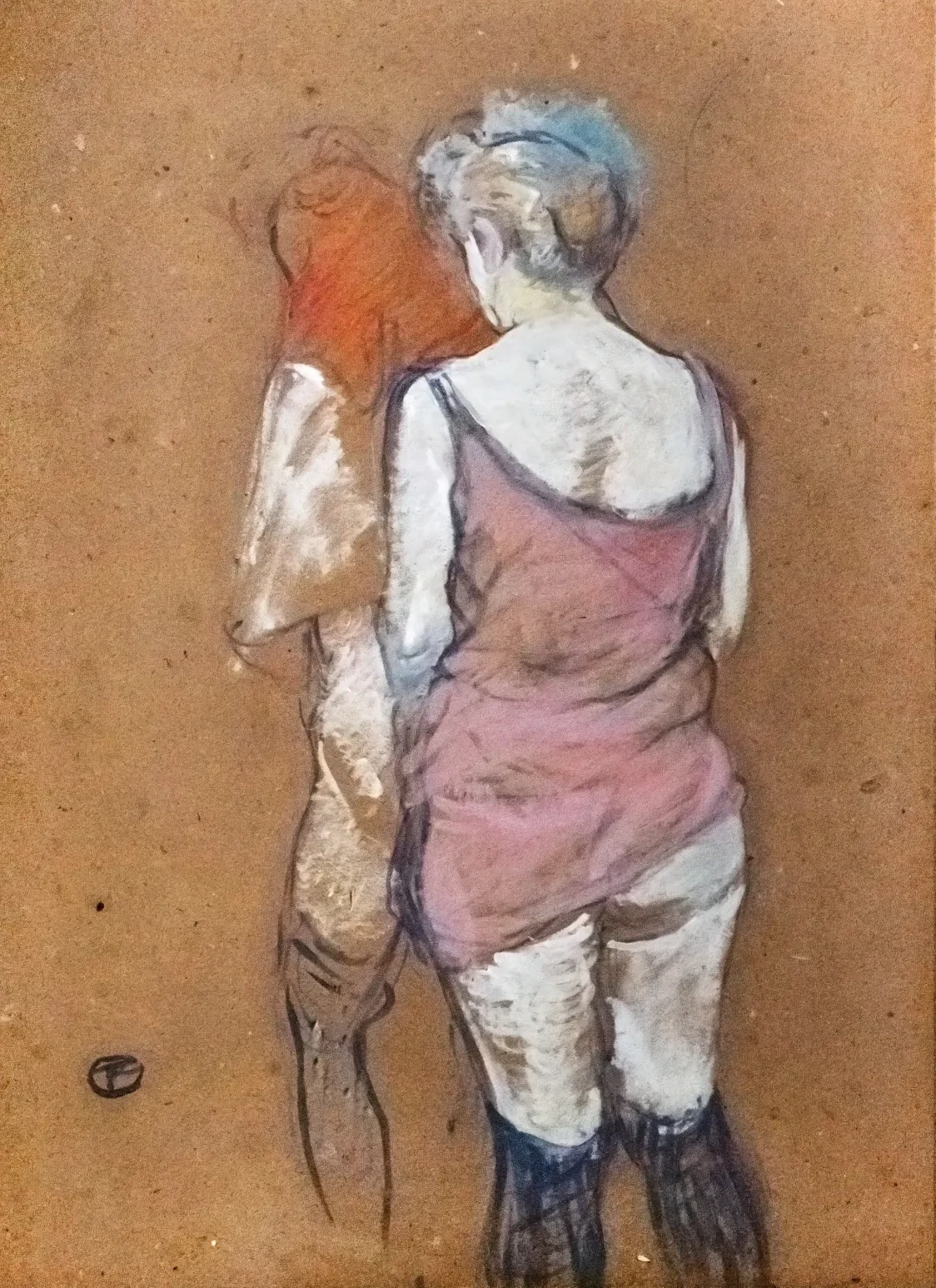 Deux femmes demi-nues de dos. Maison de la rue des Moulins, Henri de Toulouse-Lautrec