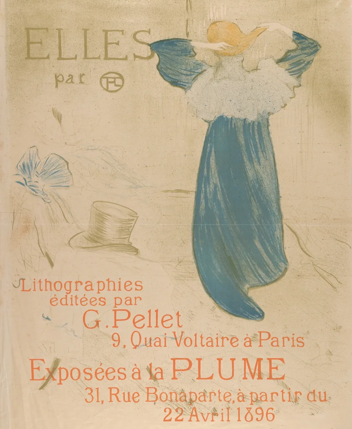 Elles (poster for 1896 exhibition at La Plume), Henri de Toulouse-Lautrec