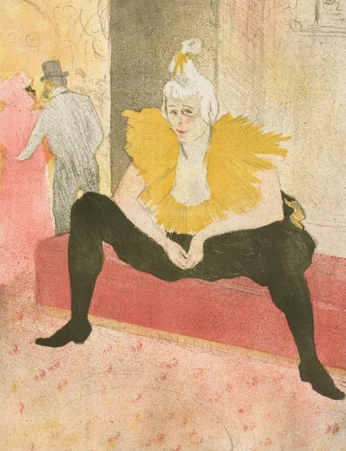 Elles: The Seated Clown, Mlle Cha-u-Ka-o, Henri de Toulouse-Lautrec
