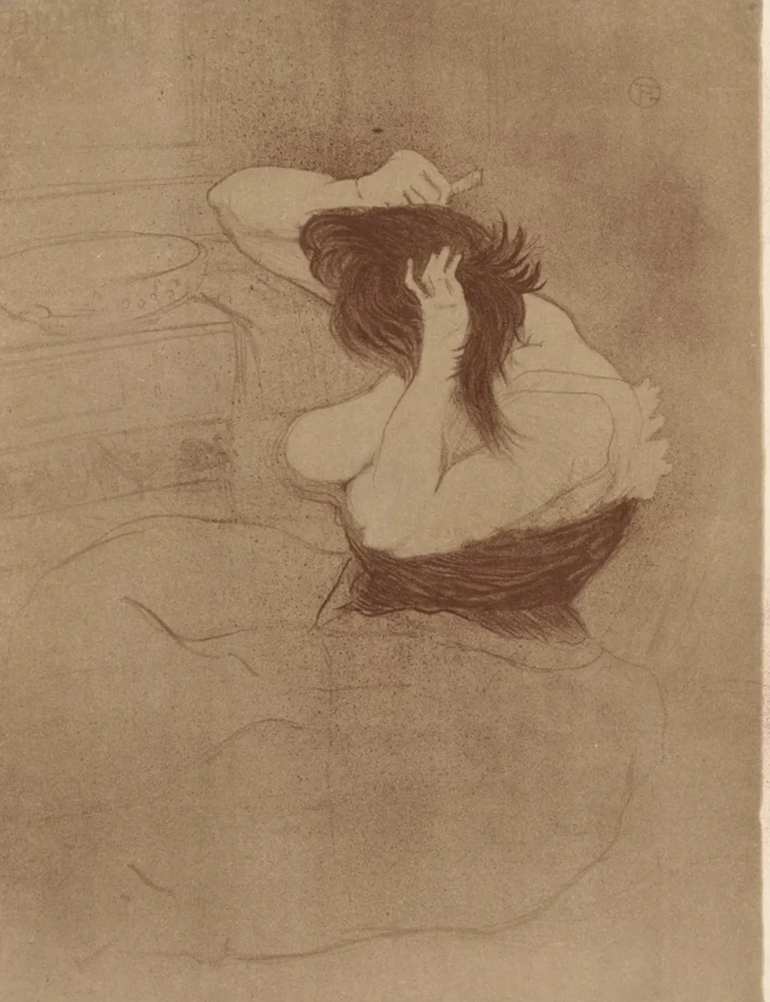Elles: Woman Combing Her Hair, Henri de Toulouse-Lautrec