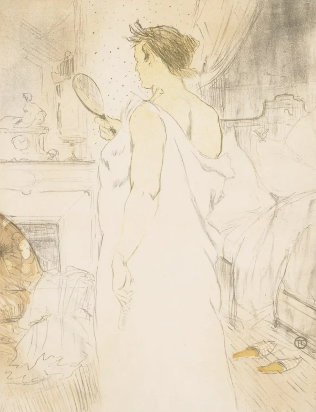 Elles: Woman with a Hand Mirror, Henri de Toulouse-Lautrec