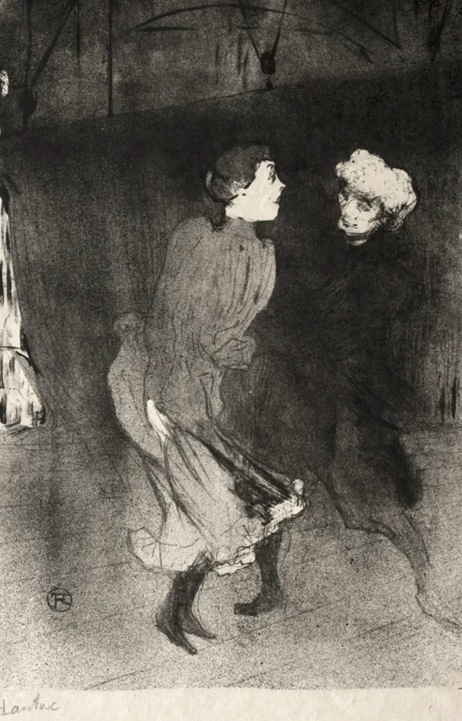 Emilienne d'Alecon and Mariquita of the Follies-Bergère, Henri de Toulouse-Lautrec