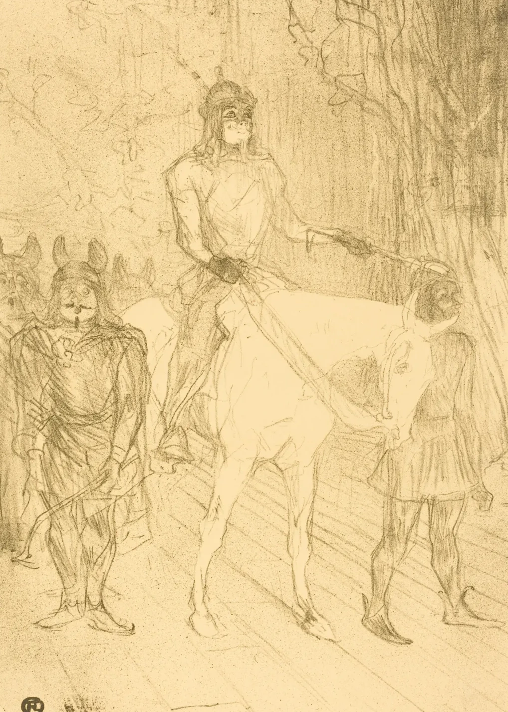 Entrance of Brasseur in "Chilperic" (Entrée de Brasseur dans "Chilpéric"), Henri de Toulouse-Lautrec