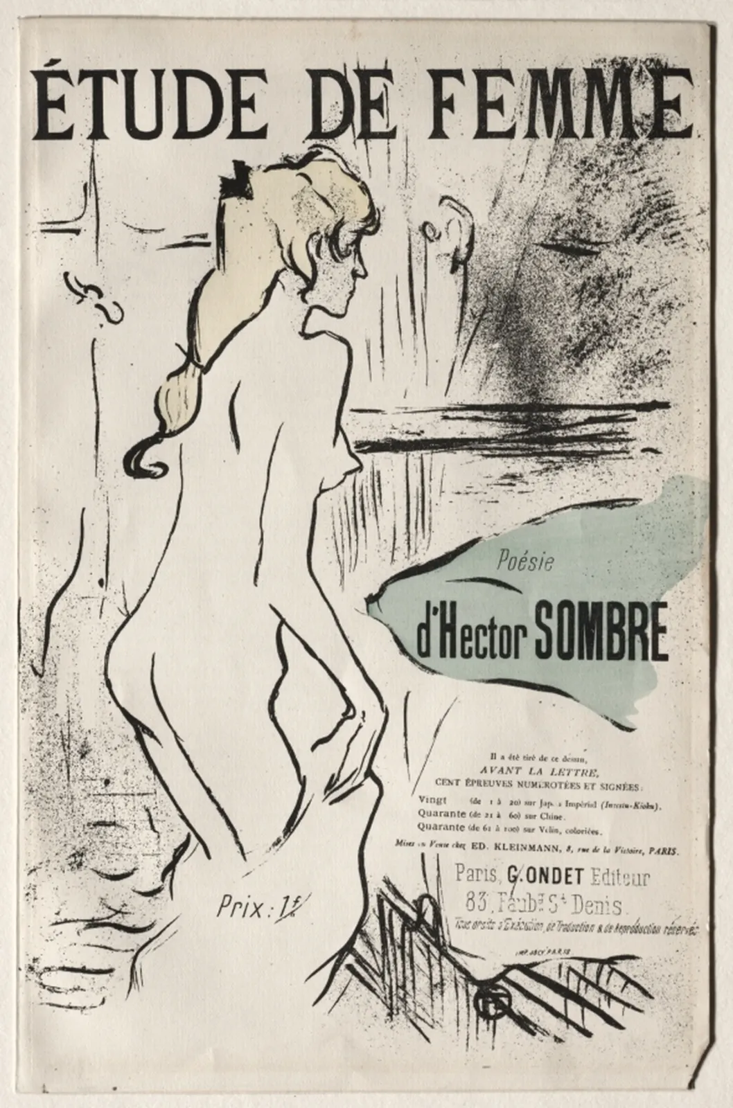 Étude de Femme, Henri de Toulouse-Lautrec